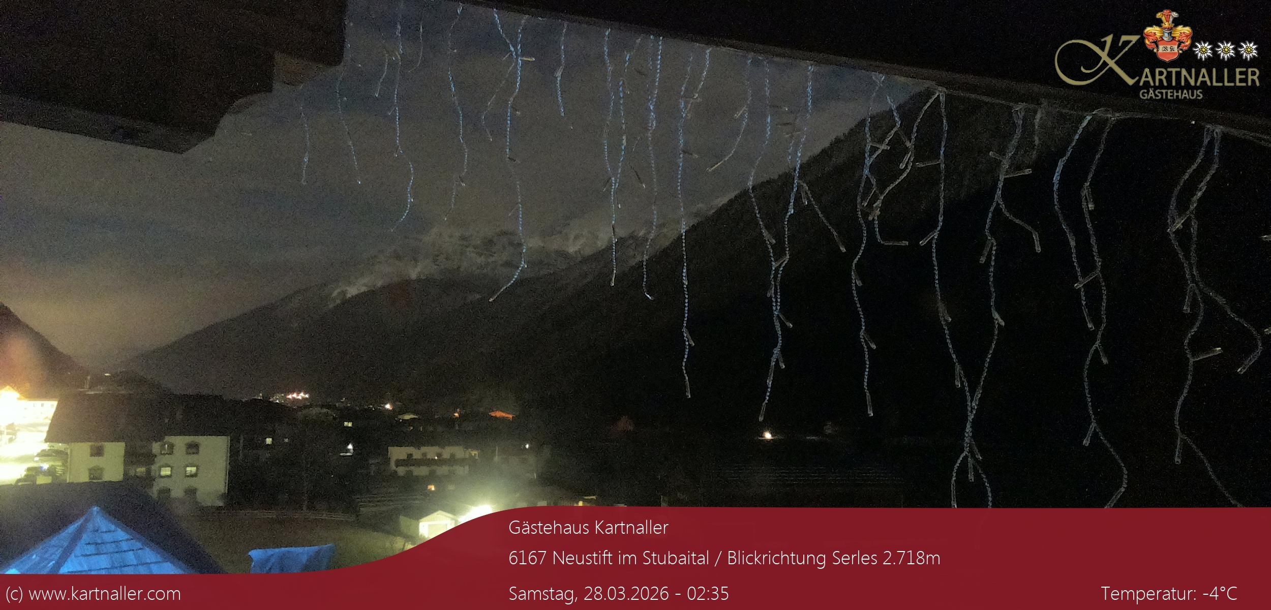 Archived image Webcam View to Neustift and Serles