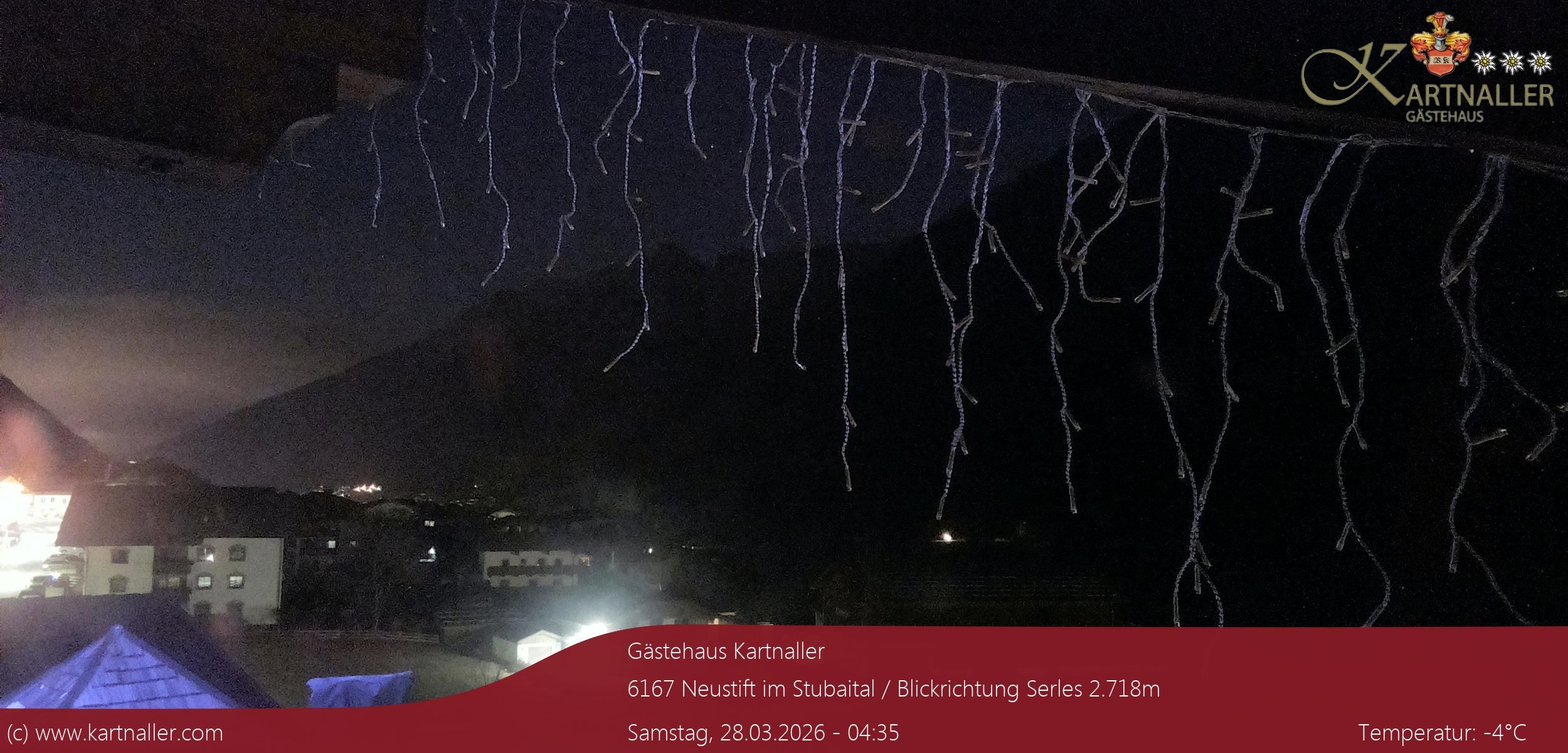 Archived image Webcam View to Neustift and Serles