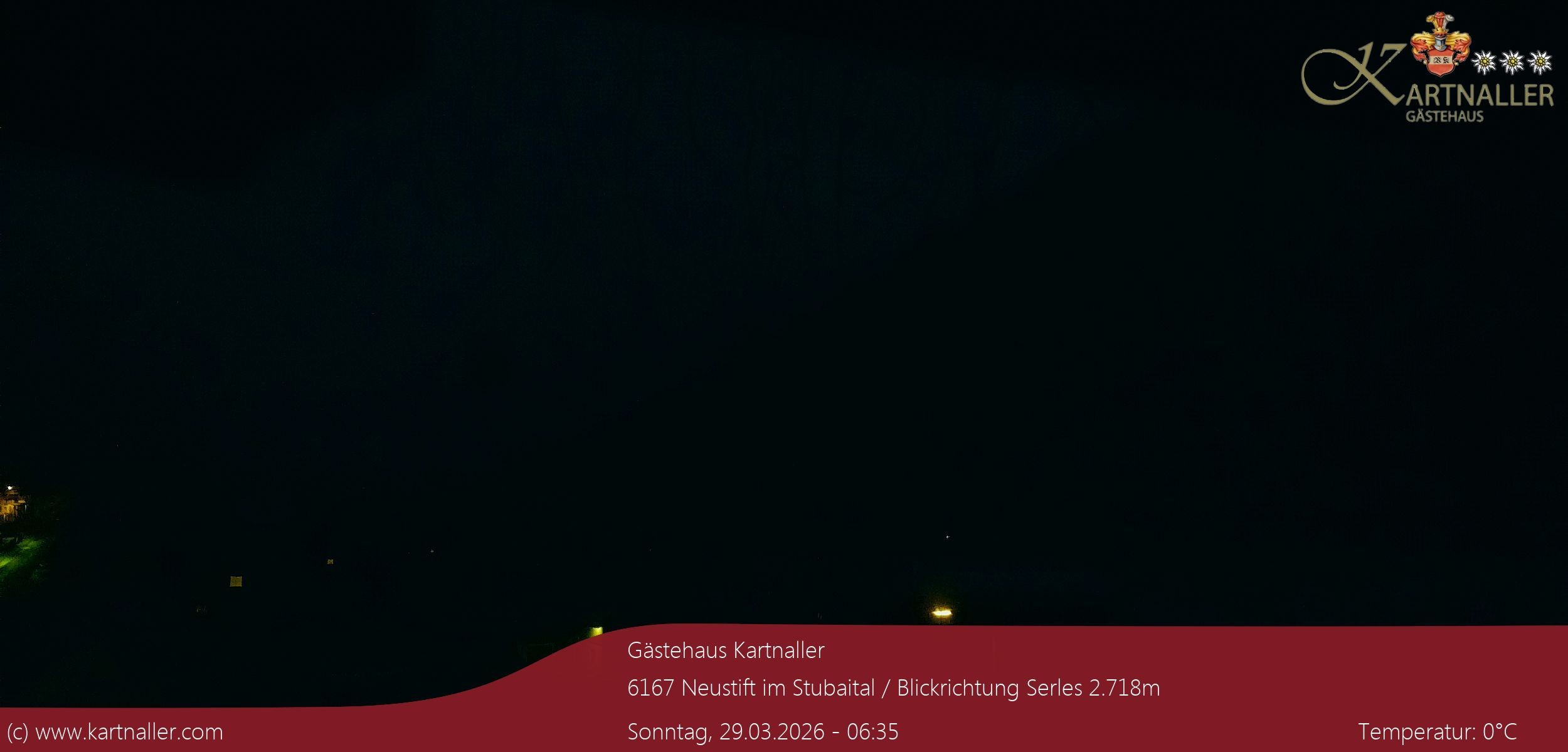 Archived image Webcam View to Neustift and Serles