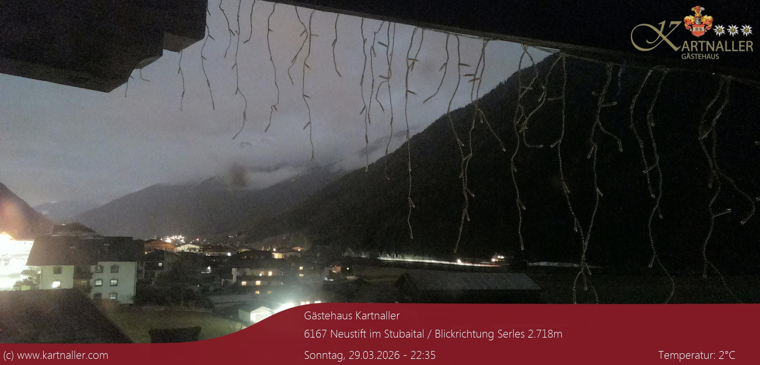 Archiv Foto Webcam Blick Neustift und Serles / Stubaital