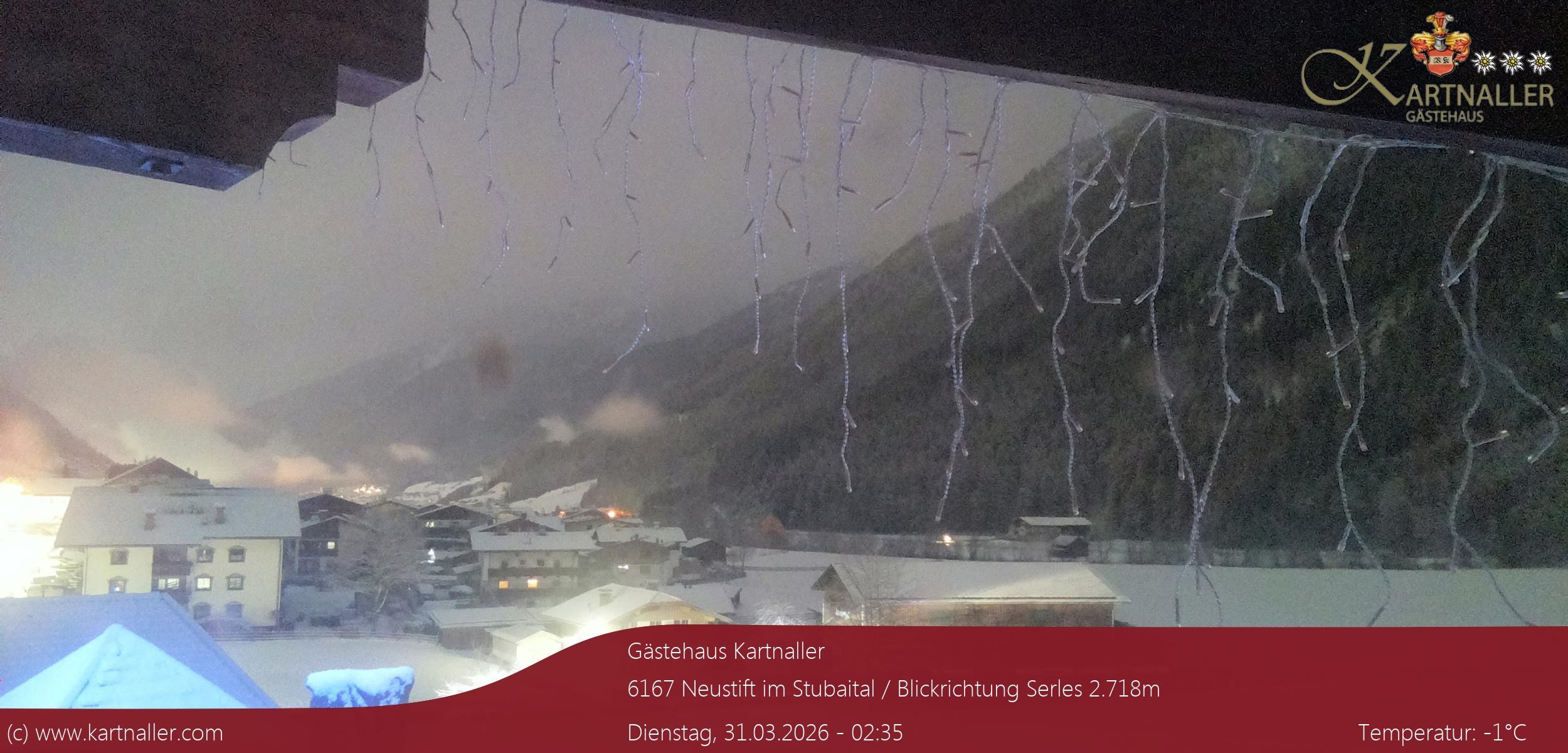 Archiv Foto Webcam Blick Neustift und Serles / Stubaital