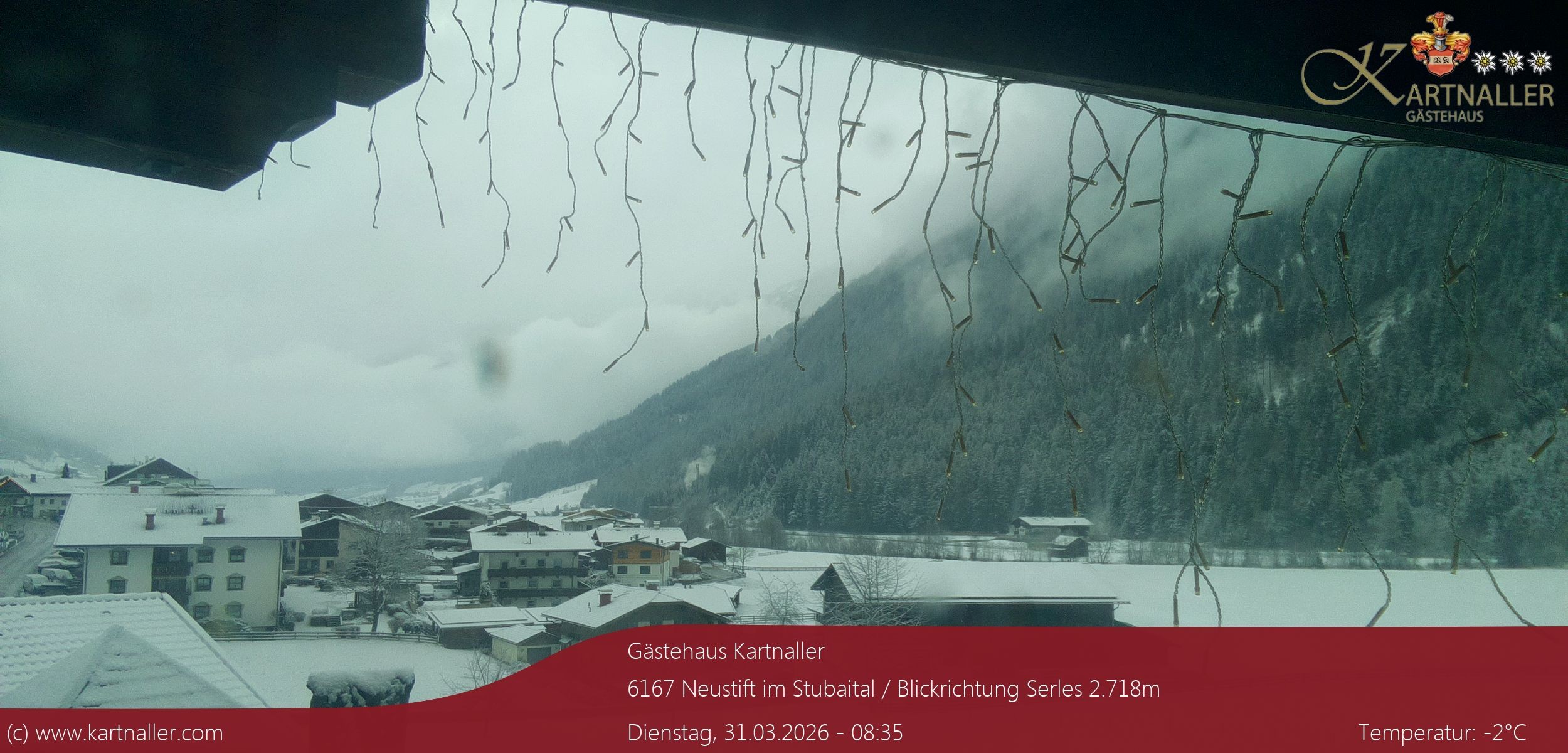 Archiv Foto Webcam Blick Neustift und Serles / Stubaital