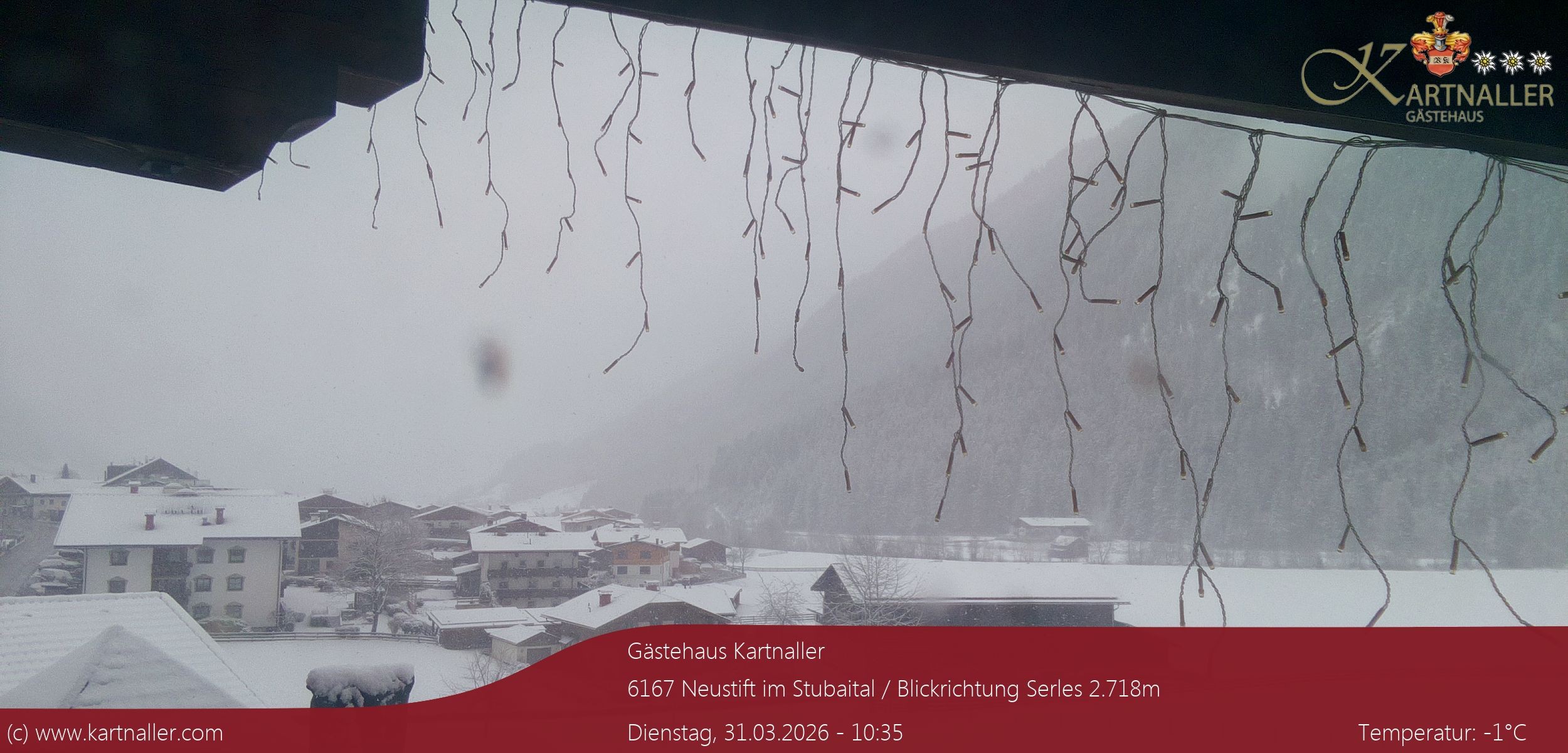 Archiv Foto Webcam Blick Neustift und Serles / Stubaital