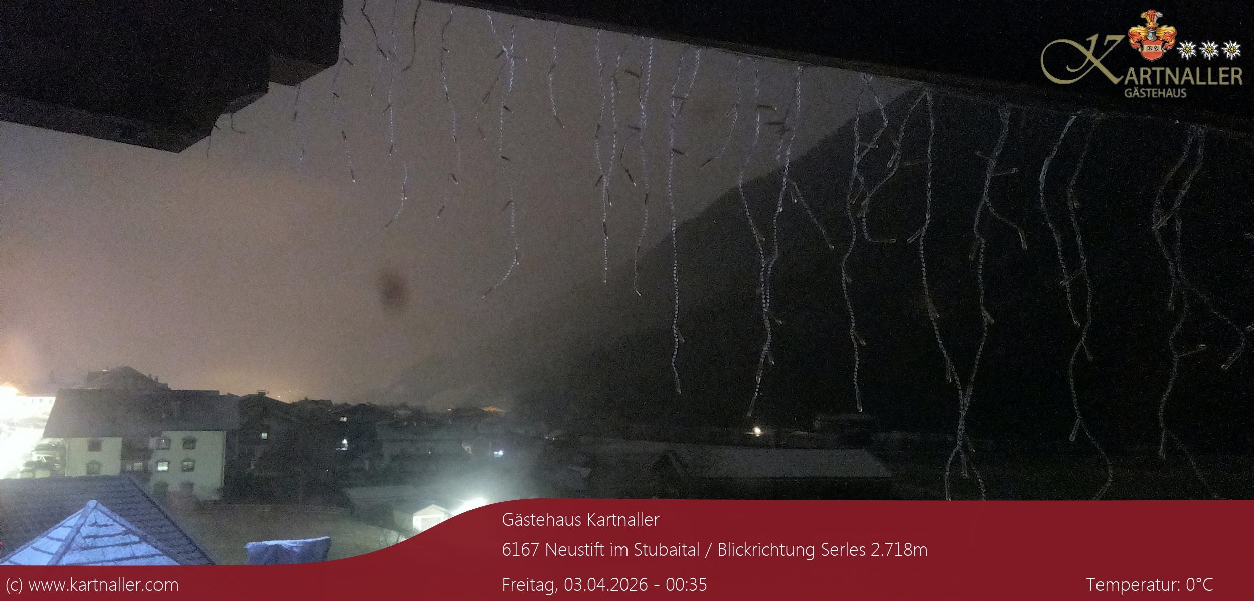 Archiv Foto Webcam Blick Neustift und Serles / Stubaital