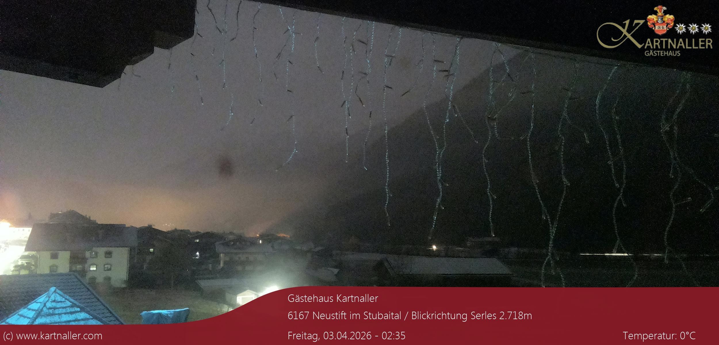 Archiv Foto Webcam Blick Neustift und Serles / Stubaital