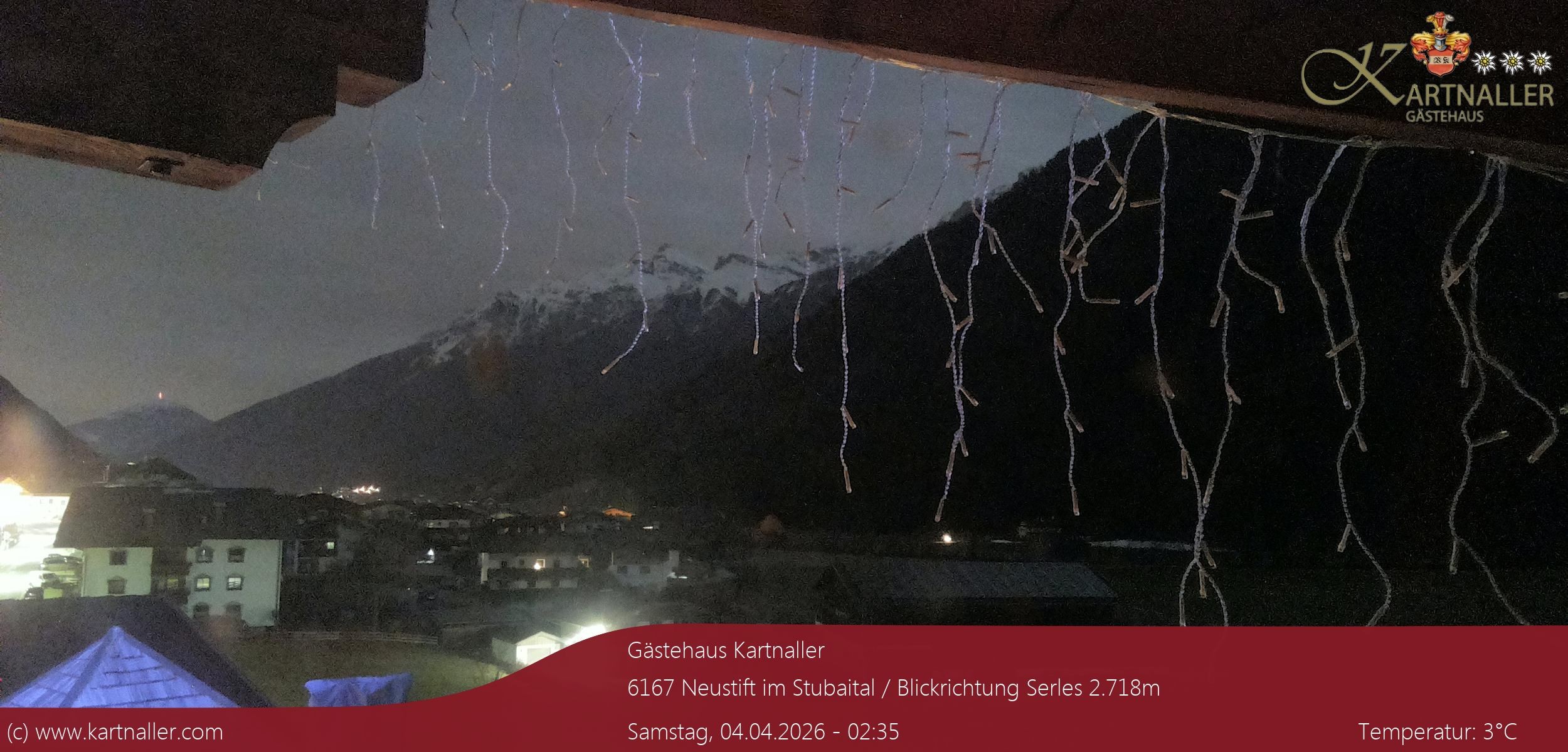 Archived image Webcam View to Neustift and Serles