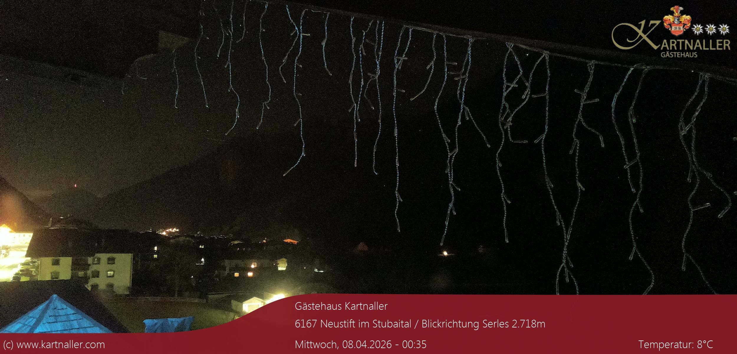 Archived image Webcam View to Neustift and Serles