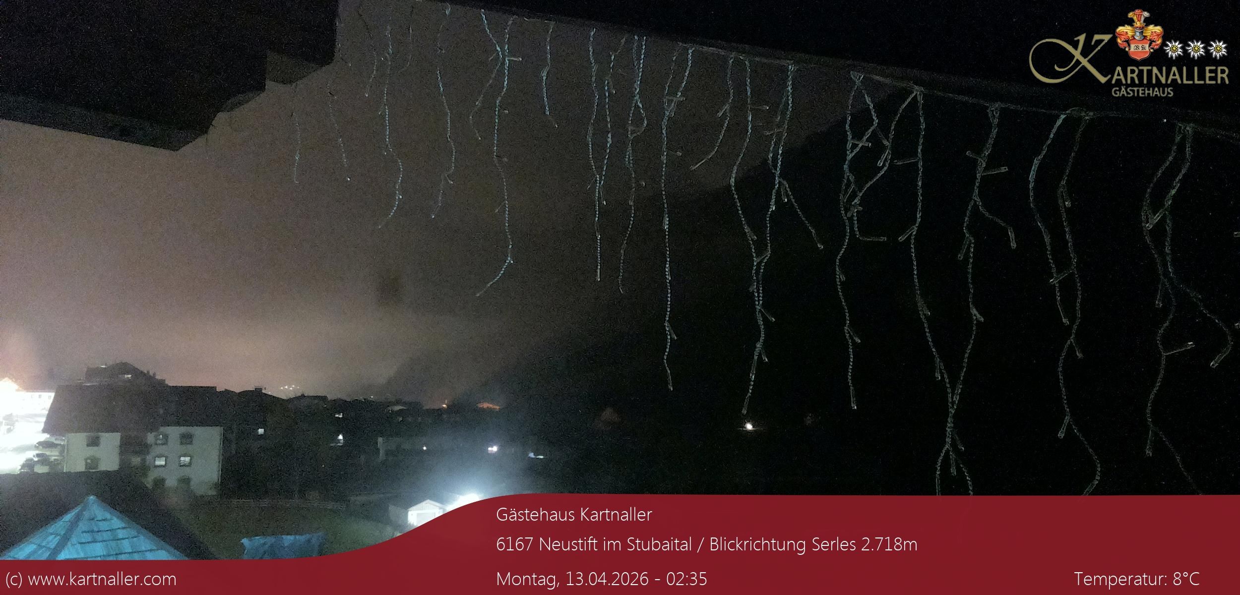 Archived image Webcam View to Neustift and Serles