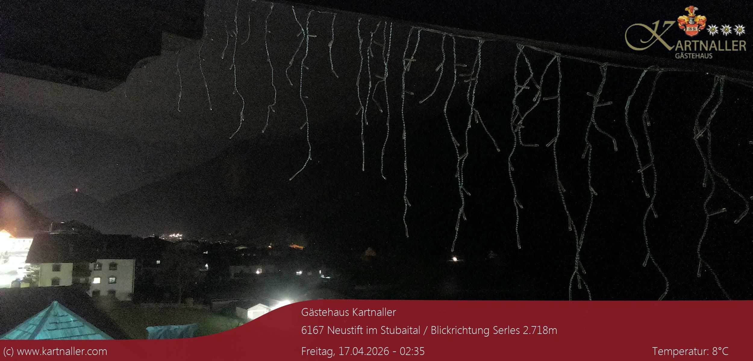 Archiv Foto Webcam Blick Neustift und Serles / Stubaital