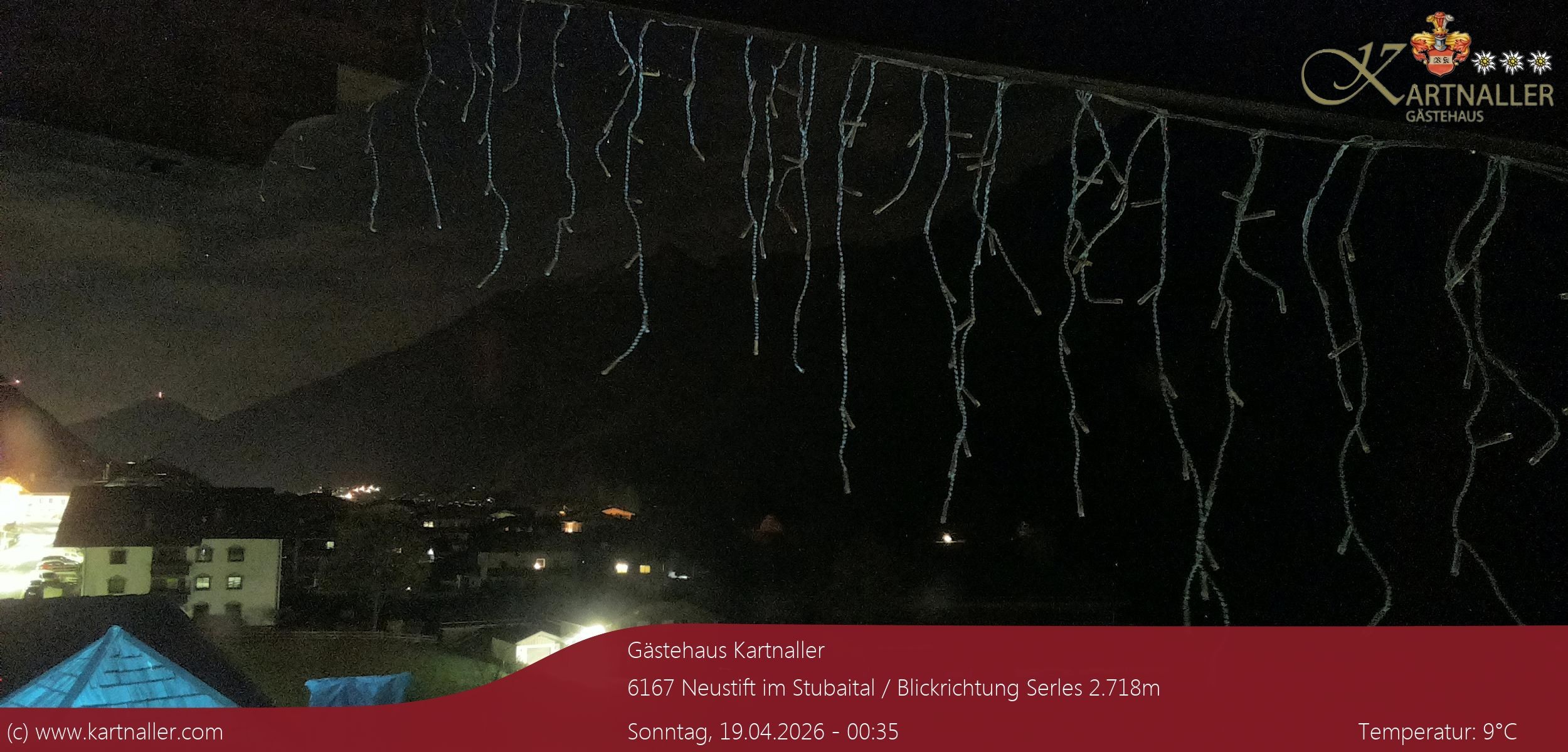 Archived image Webcam View to Neustift and Serles