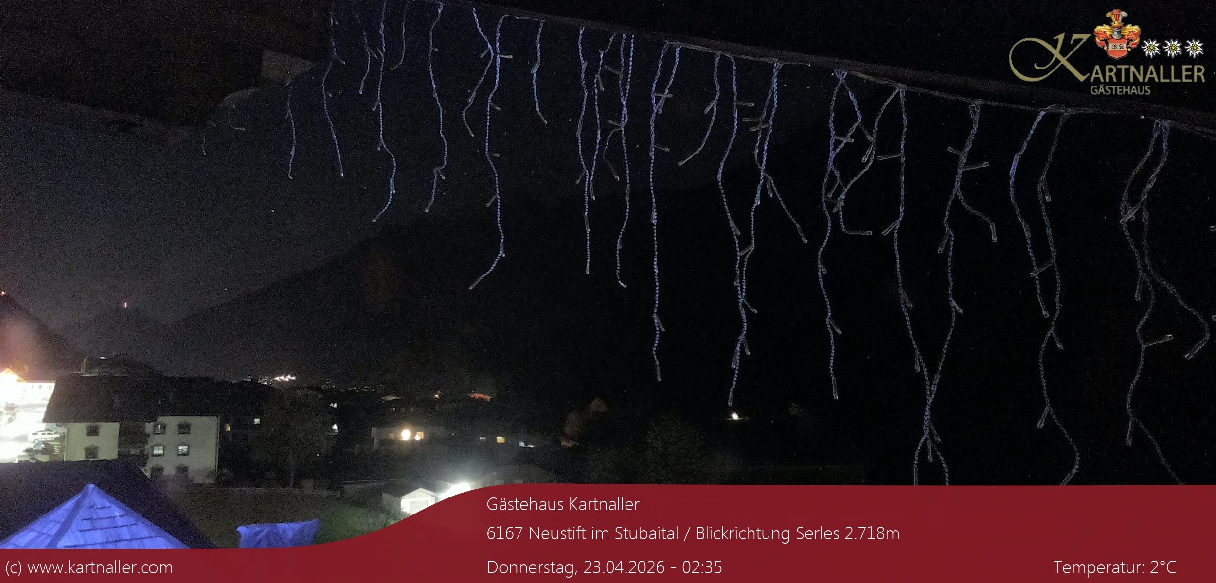 Archived image Webcam View to Neustift and Serles