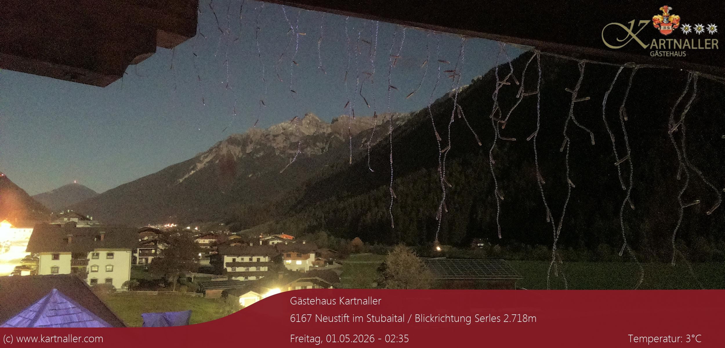 Archiv Foto Webcam Blick Neustift und Serles / Stubaital