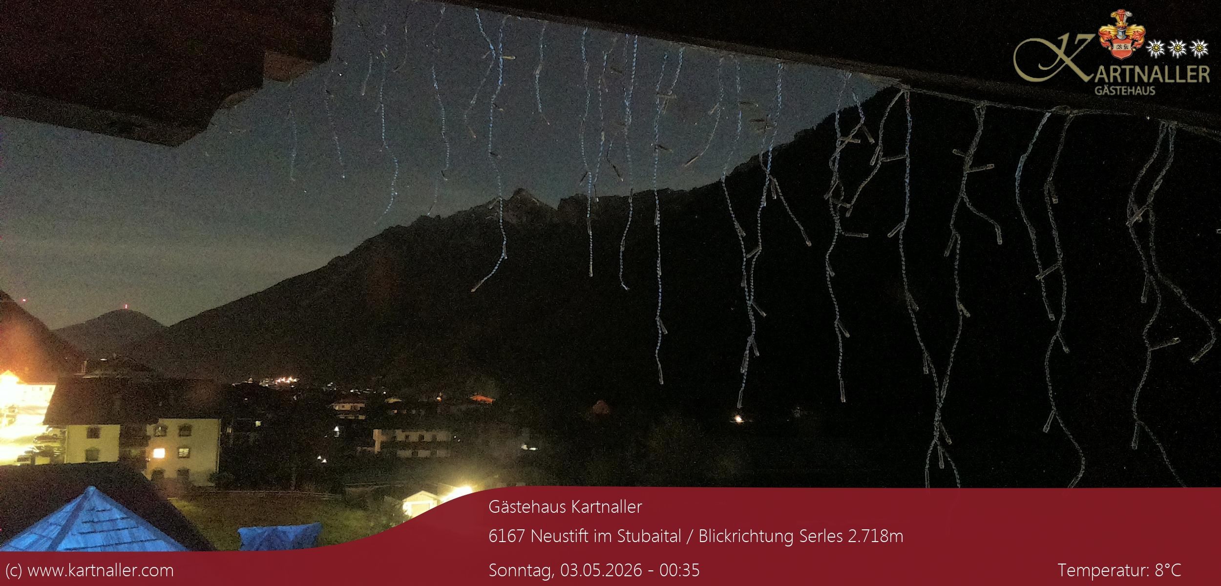 Archiv Foto Webcam Blick Neustift und Serles / Stubaital