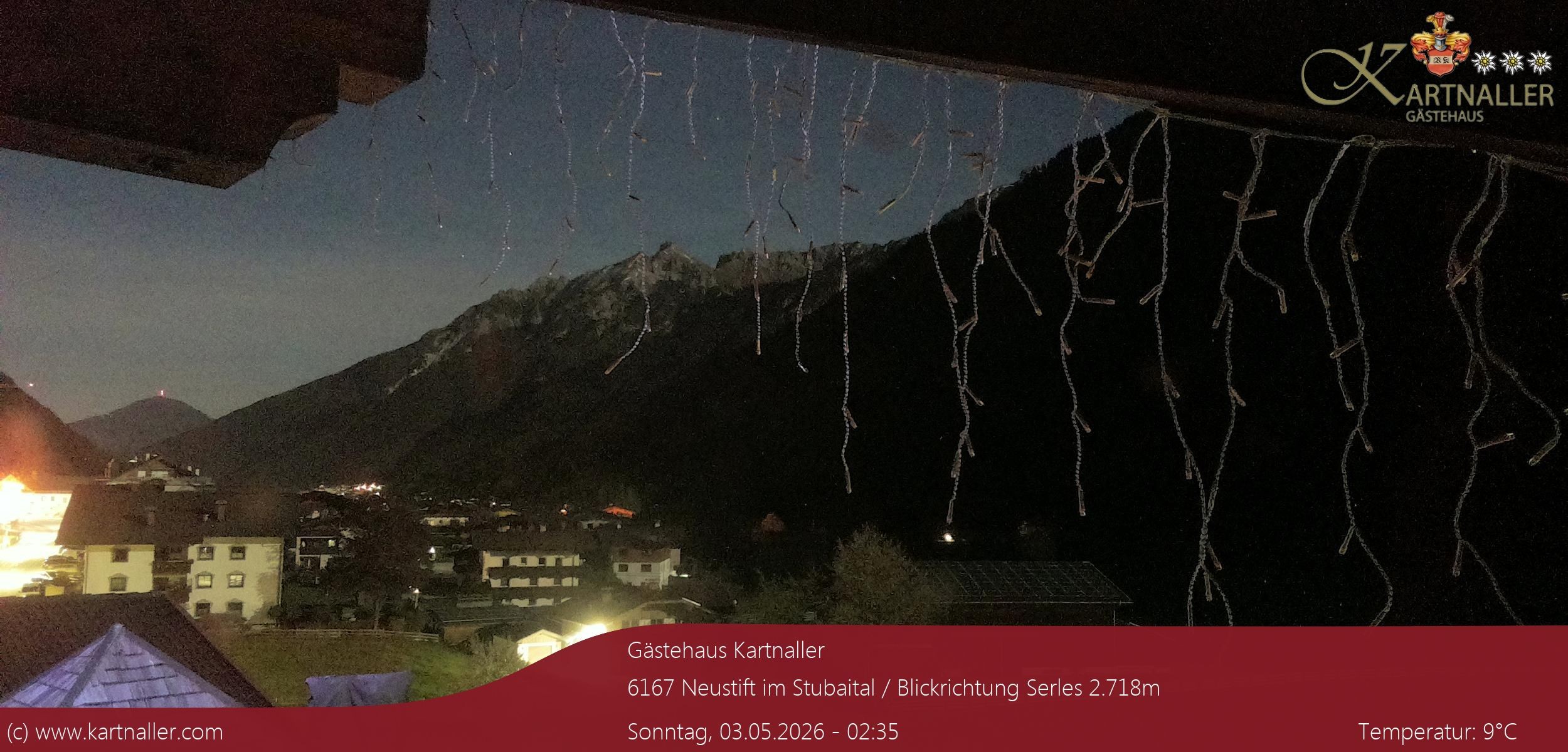 Archiv Foto Webcam Blick Neustift und Serles / Stubaital