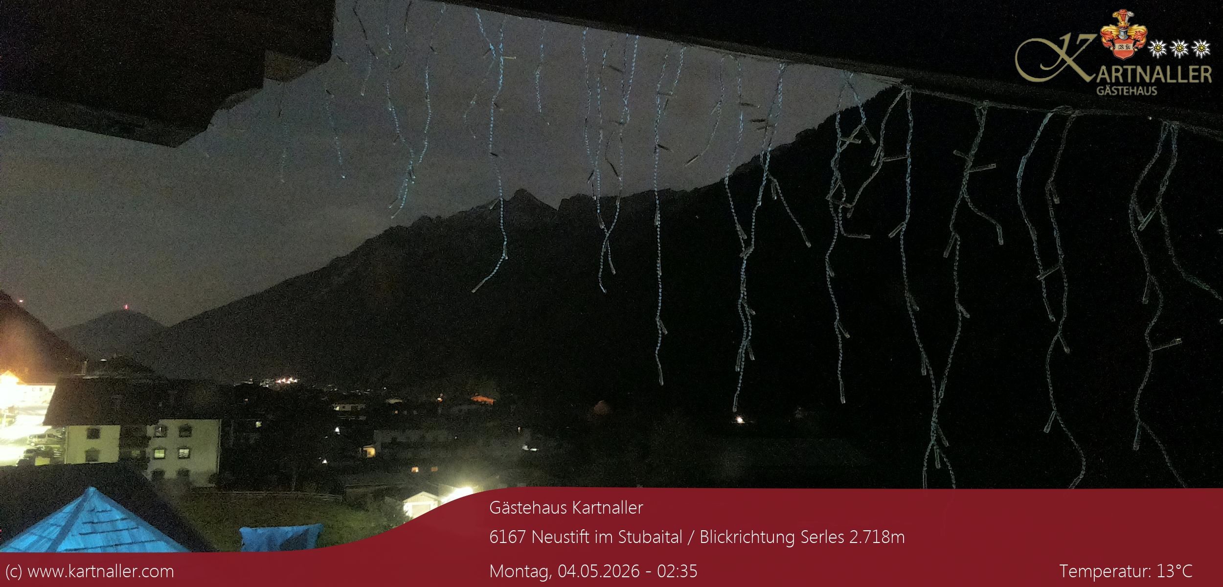 Archived image Webcam View to Neustift and Serles
