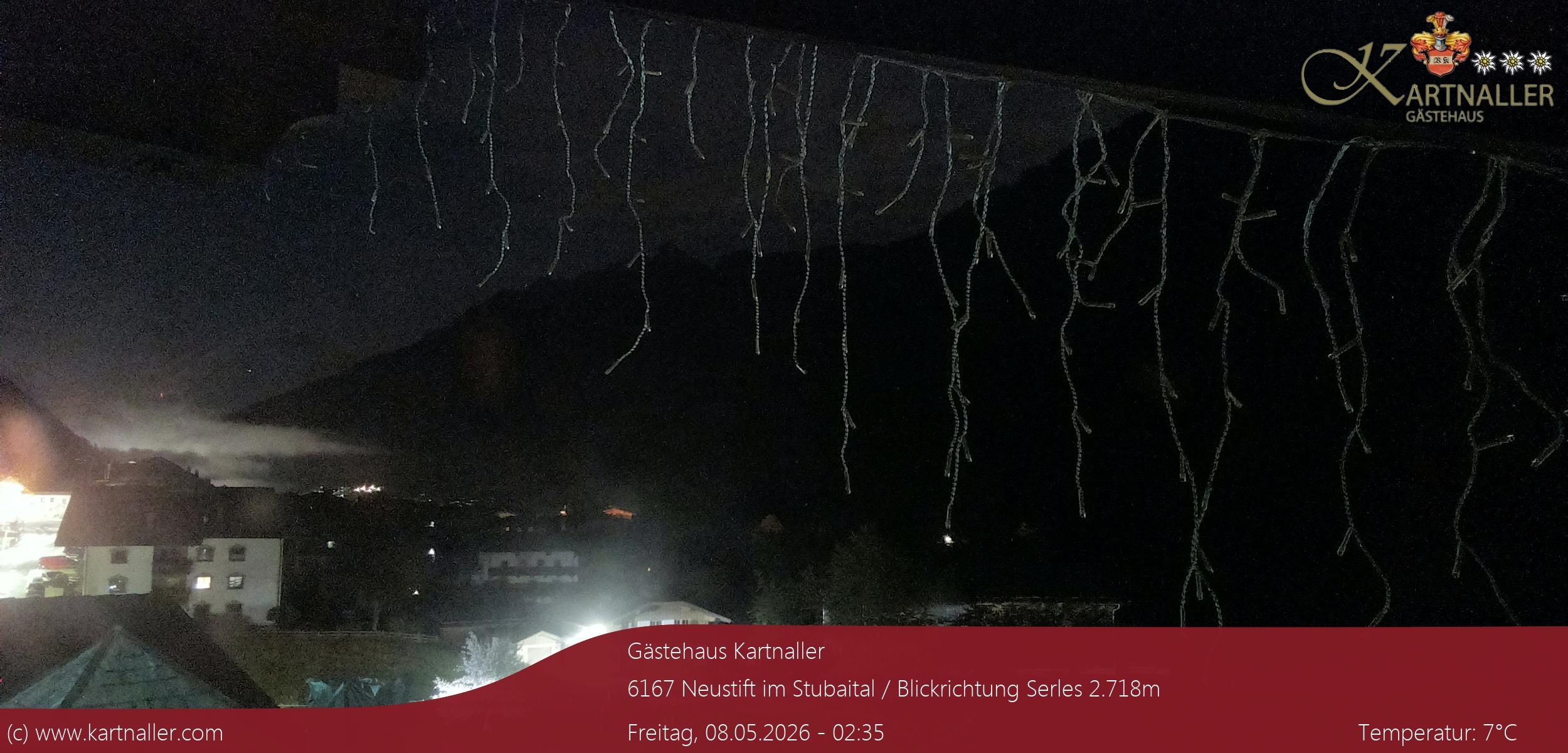Archiv Foto Webcam Blick Neustift und Serles / Stubaital