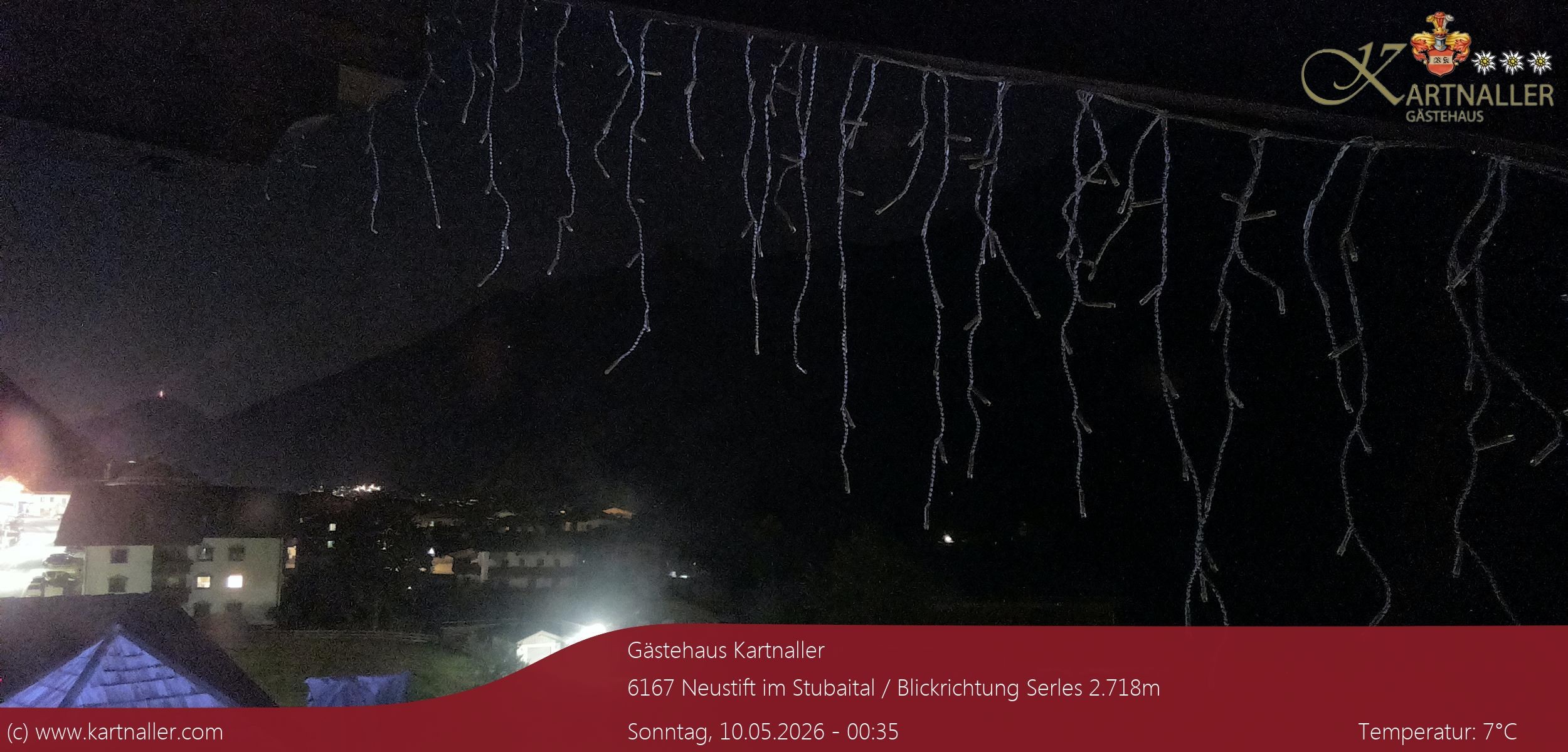 Archived image Webcam View to Neustift and Serles