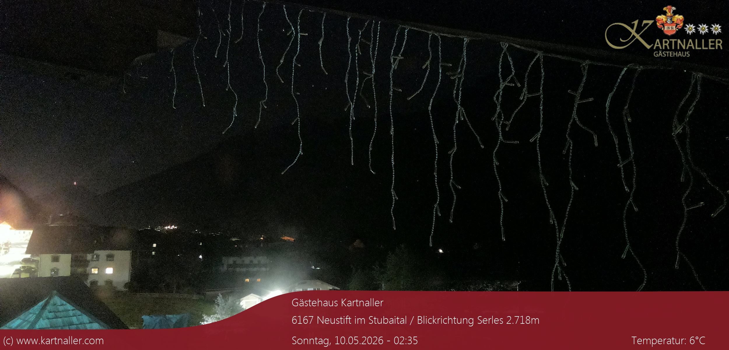 Archived image Webcam View to Neustift and Serles