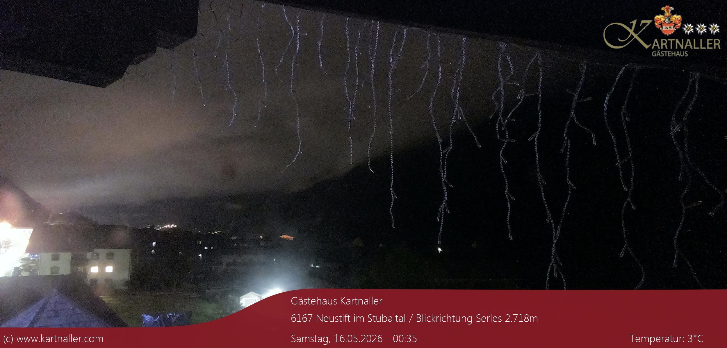 Archiv Foto Webcam Blick Neustift und Serles / Stubaital