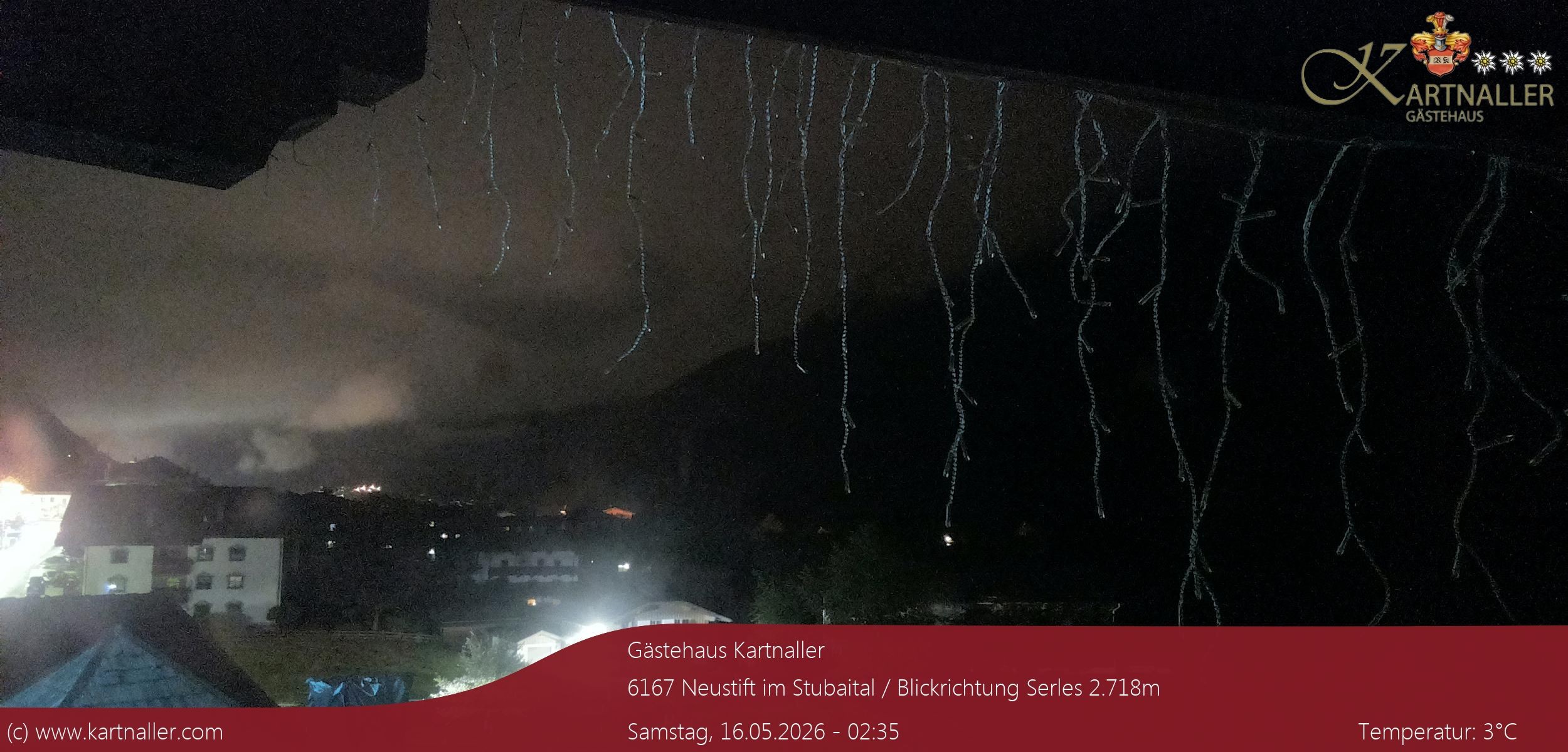 Archiv Foto Webcam Blick Neustift und Serles / Stubaital