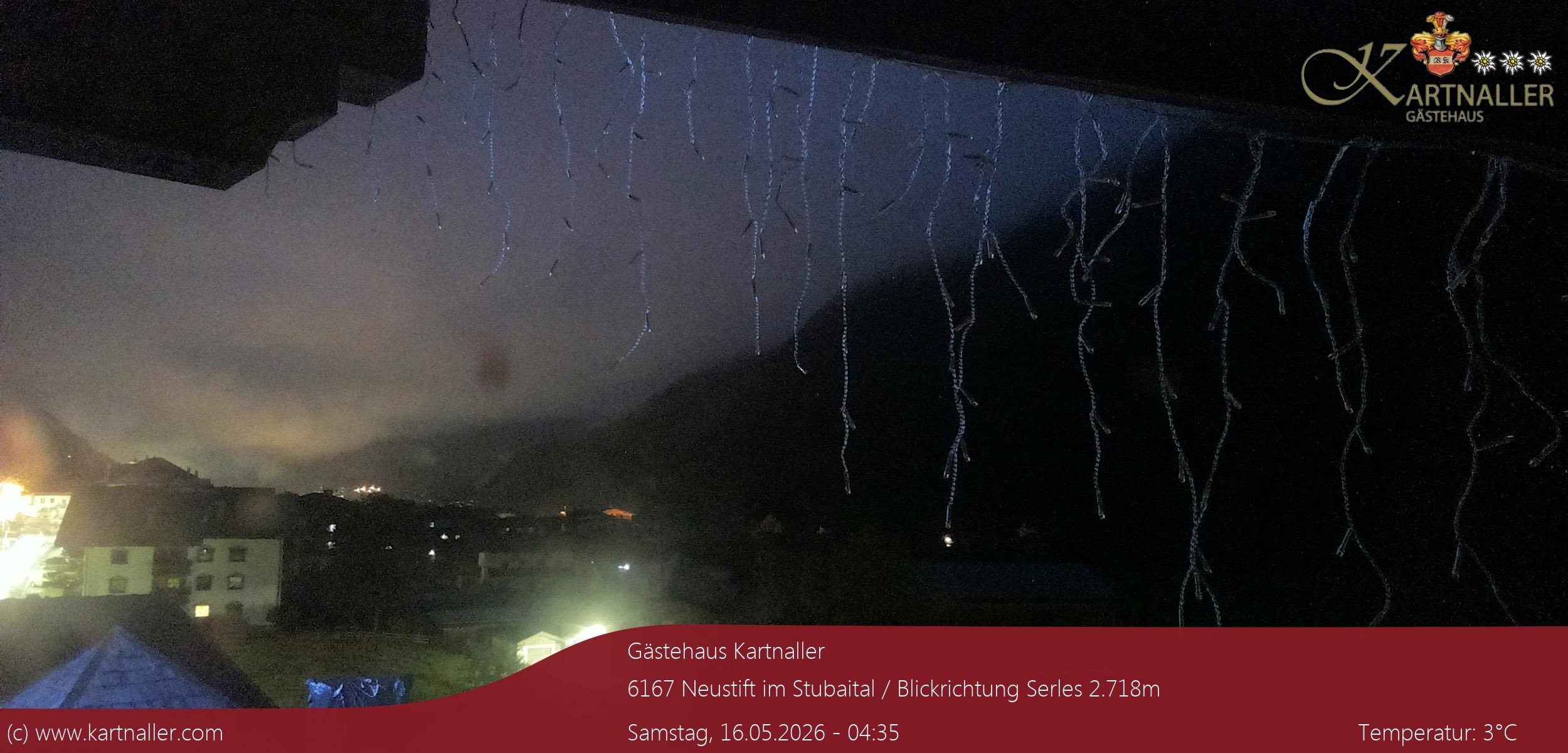 Archiv Foto Webcam Blick Neustift und Serles / Stubaital