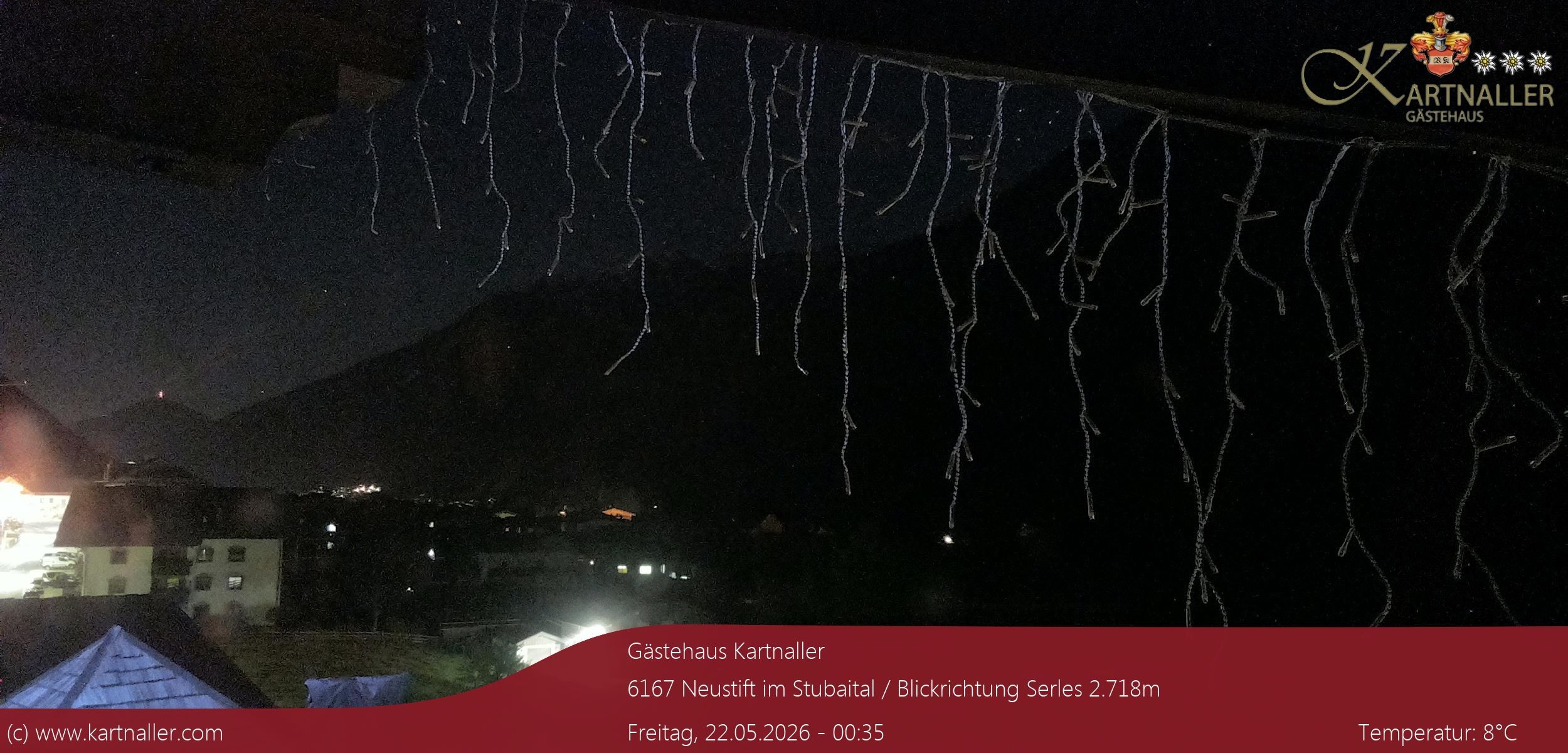 Archived image Webcam View to Neustift and Serles