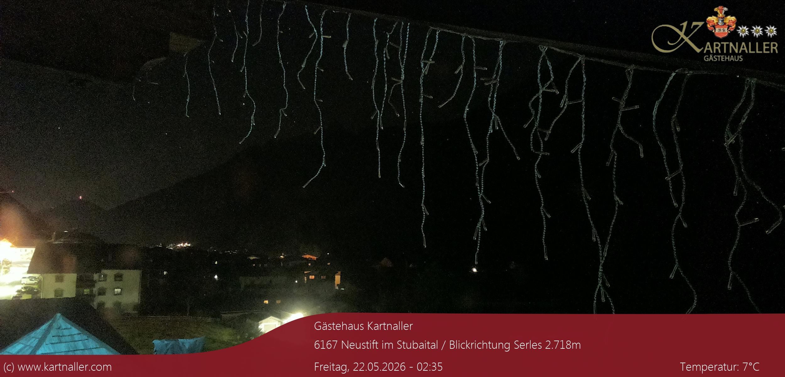 Archived image Webcam View to Neustift and Serles