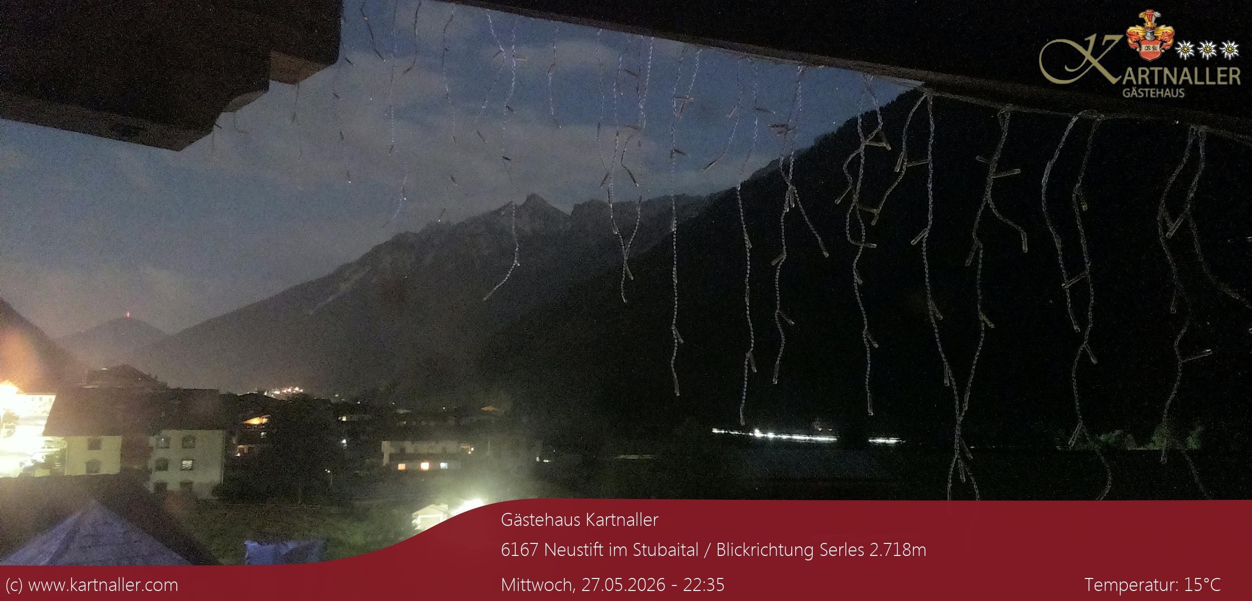 Archived image Webcam View to Neustift and Serles