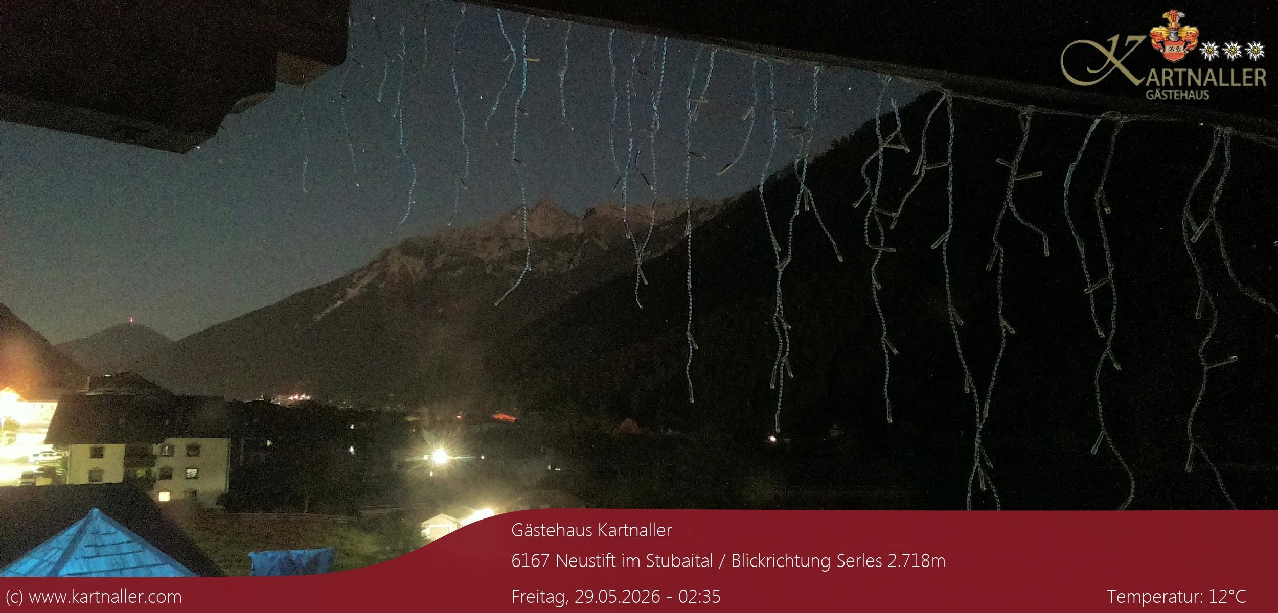 Archived image Webcam View to Neustift and Serles