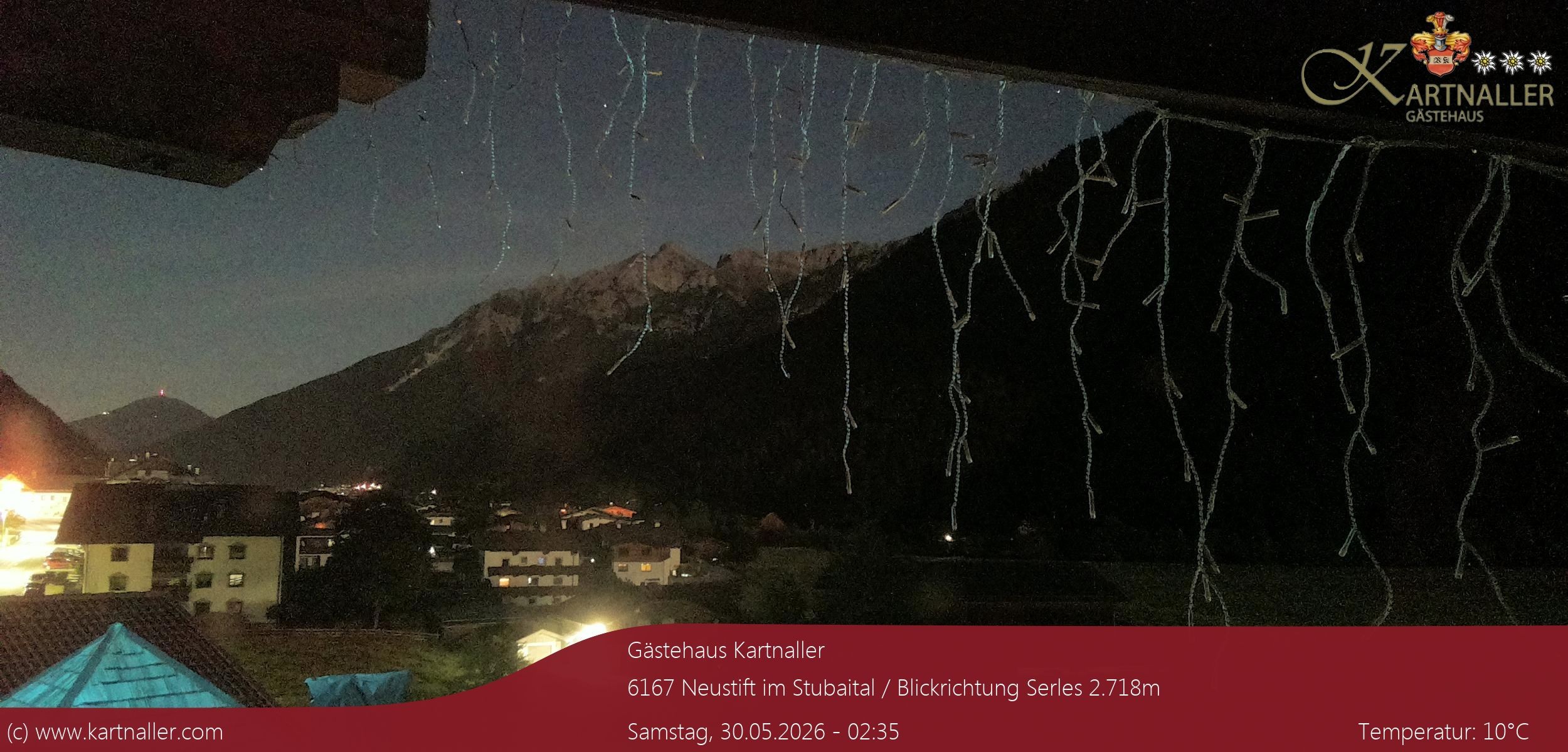 Archived image Webcam View to Neustift and Serles