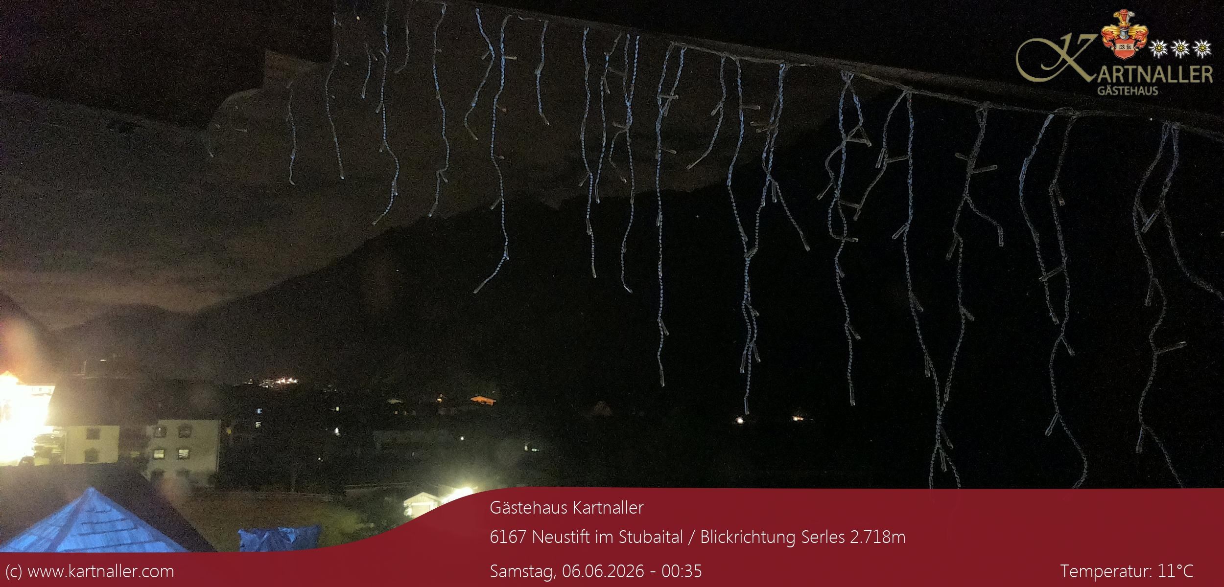 Archived image Webcam View to Neustift and Serles