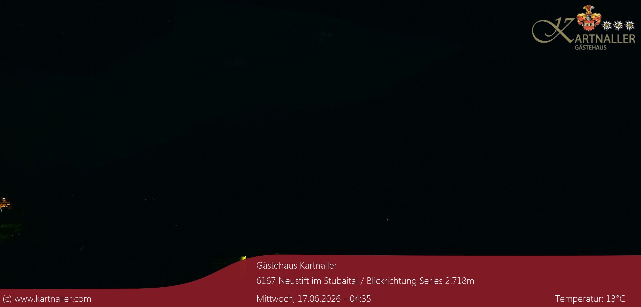 Archived image Webcam View to Neustift and Serles