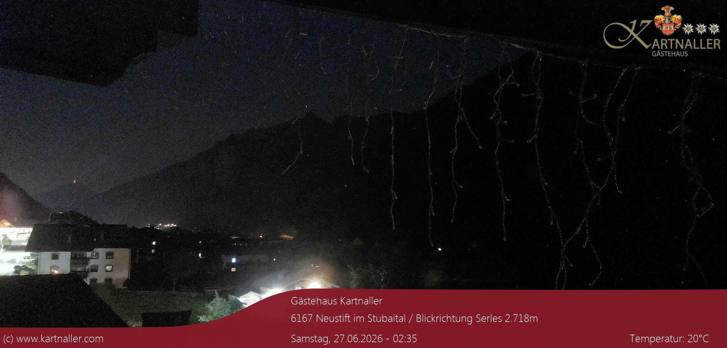 Archiv Foto Webcam Blick Neustift und Serles / Stubaital