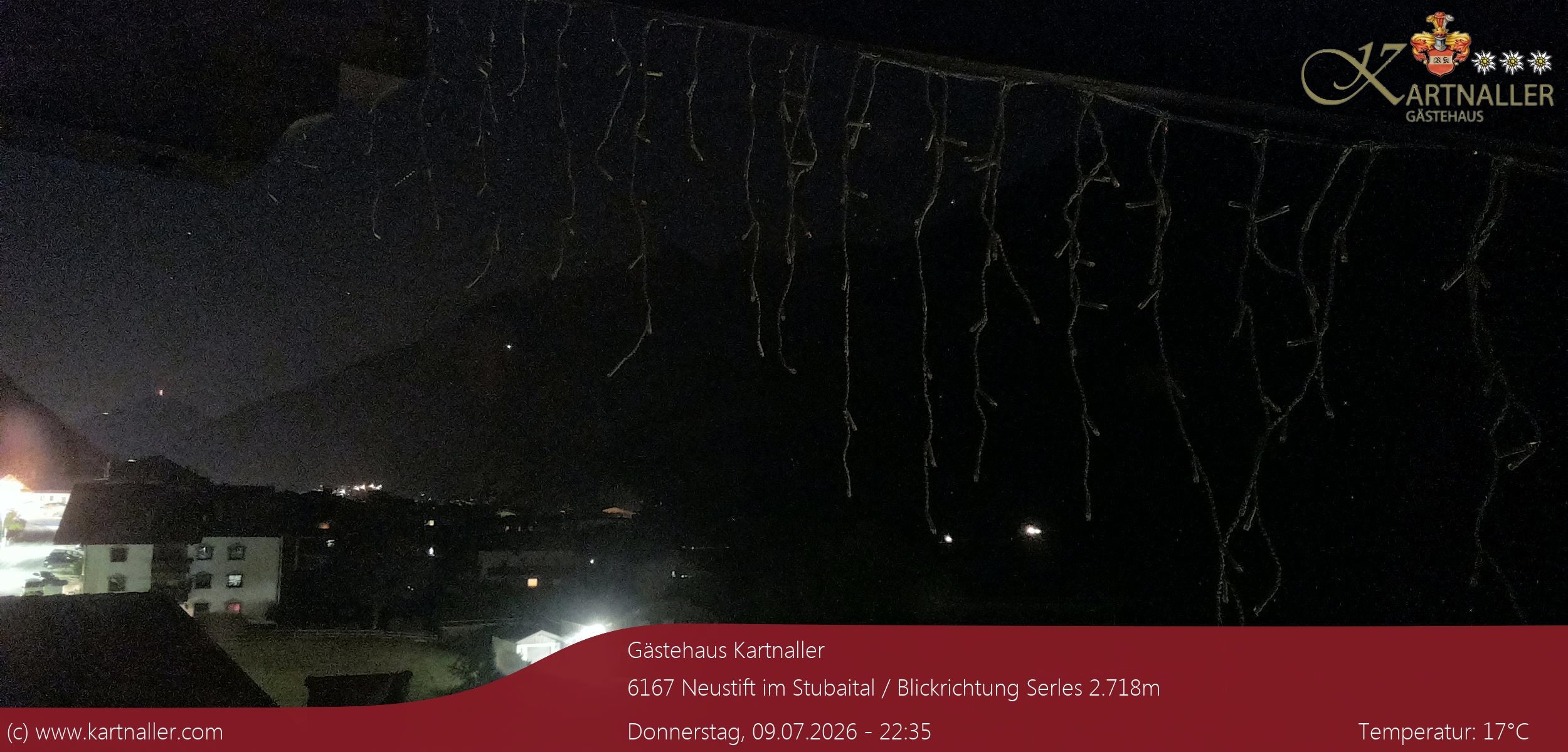 Archived image Webcam View to Neustift and Serles