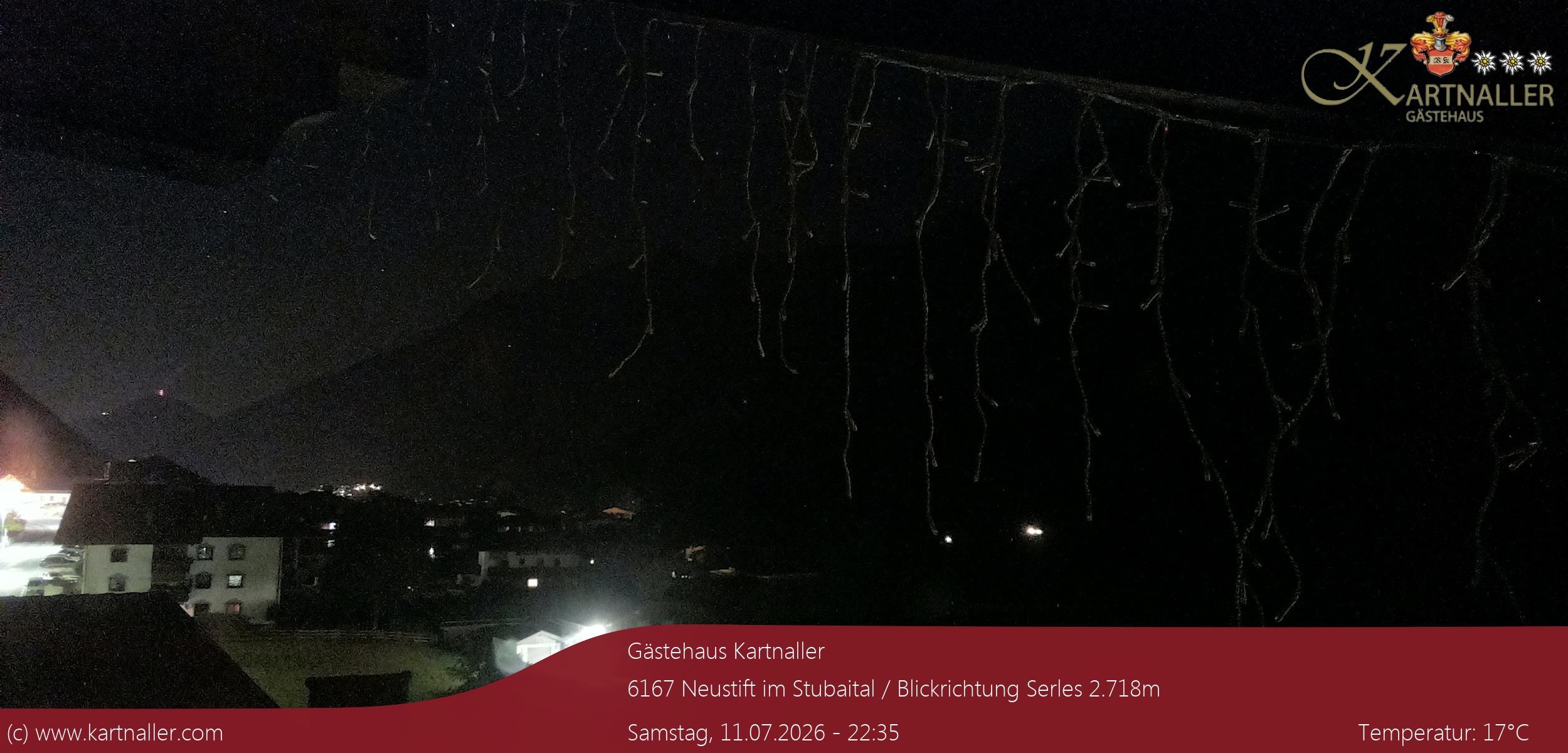 Archived image Webcam View to Neustift and Serles
