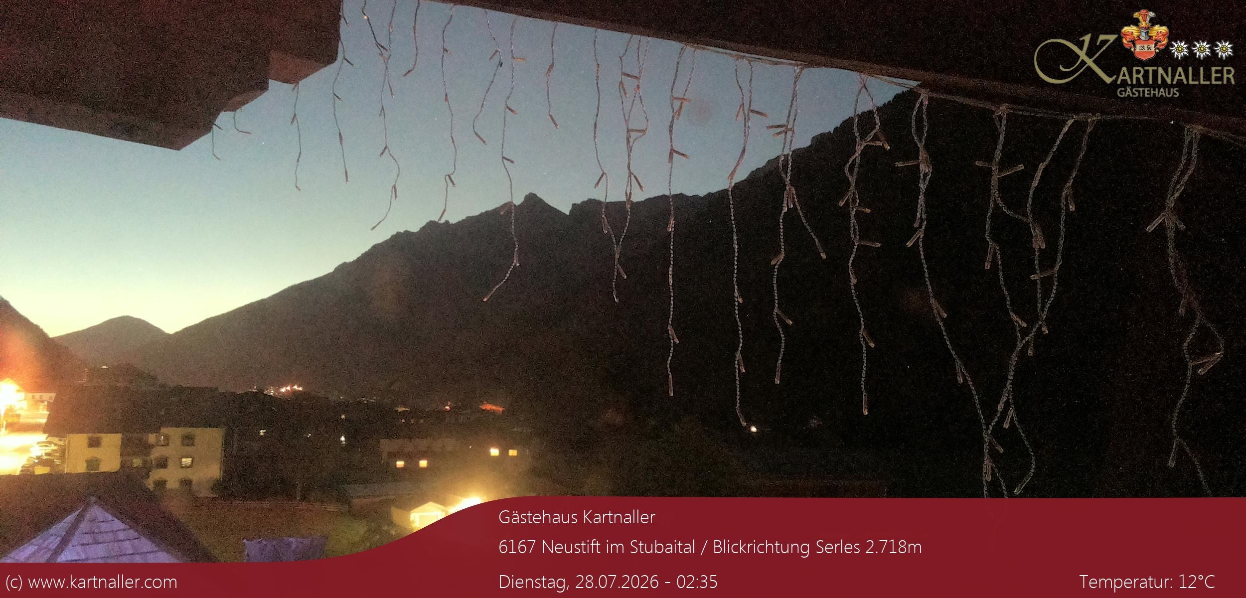 Archived image Webcam View to Neustift and Serles