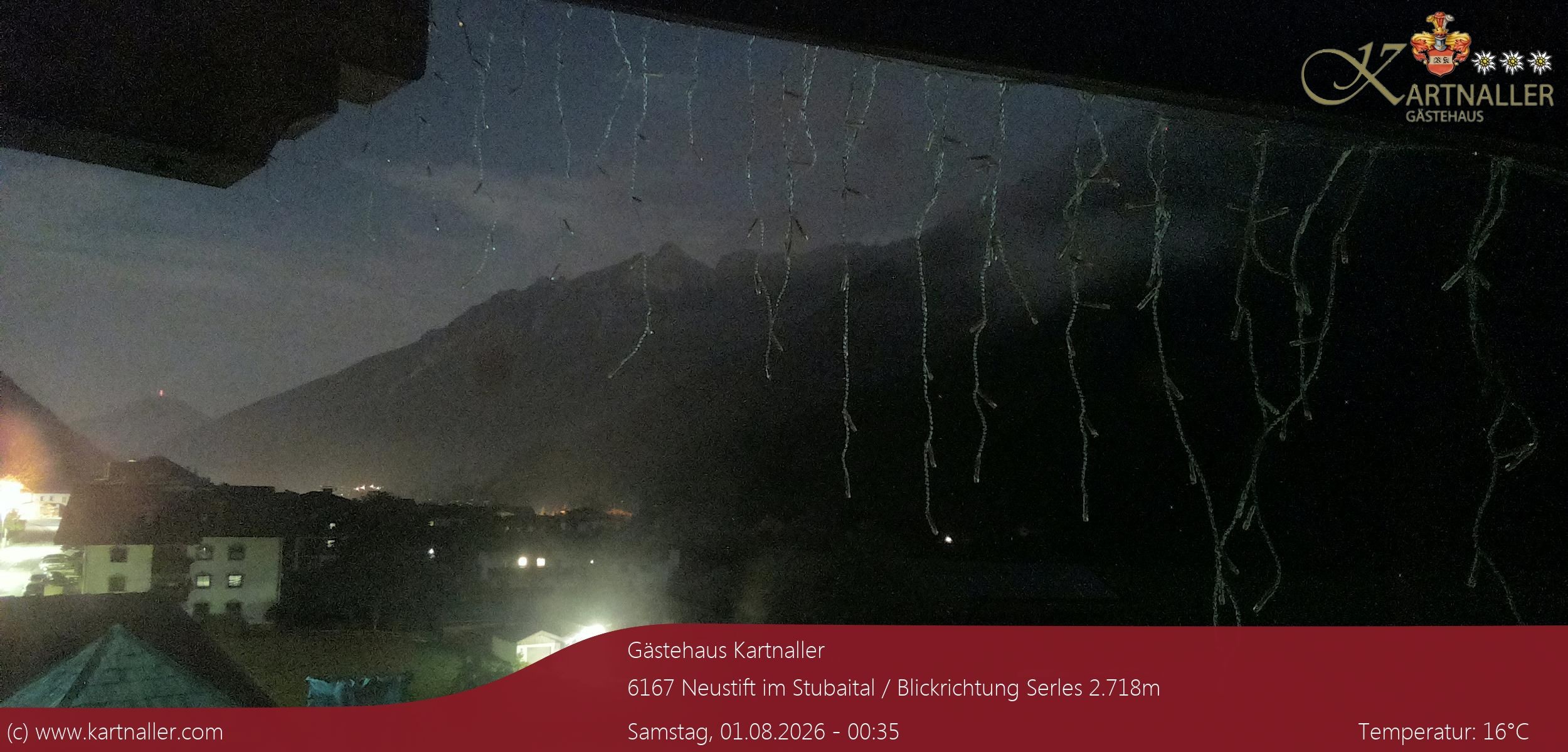 Archiv Foto Webcam Blick Neustift und Serles / Stubaital