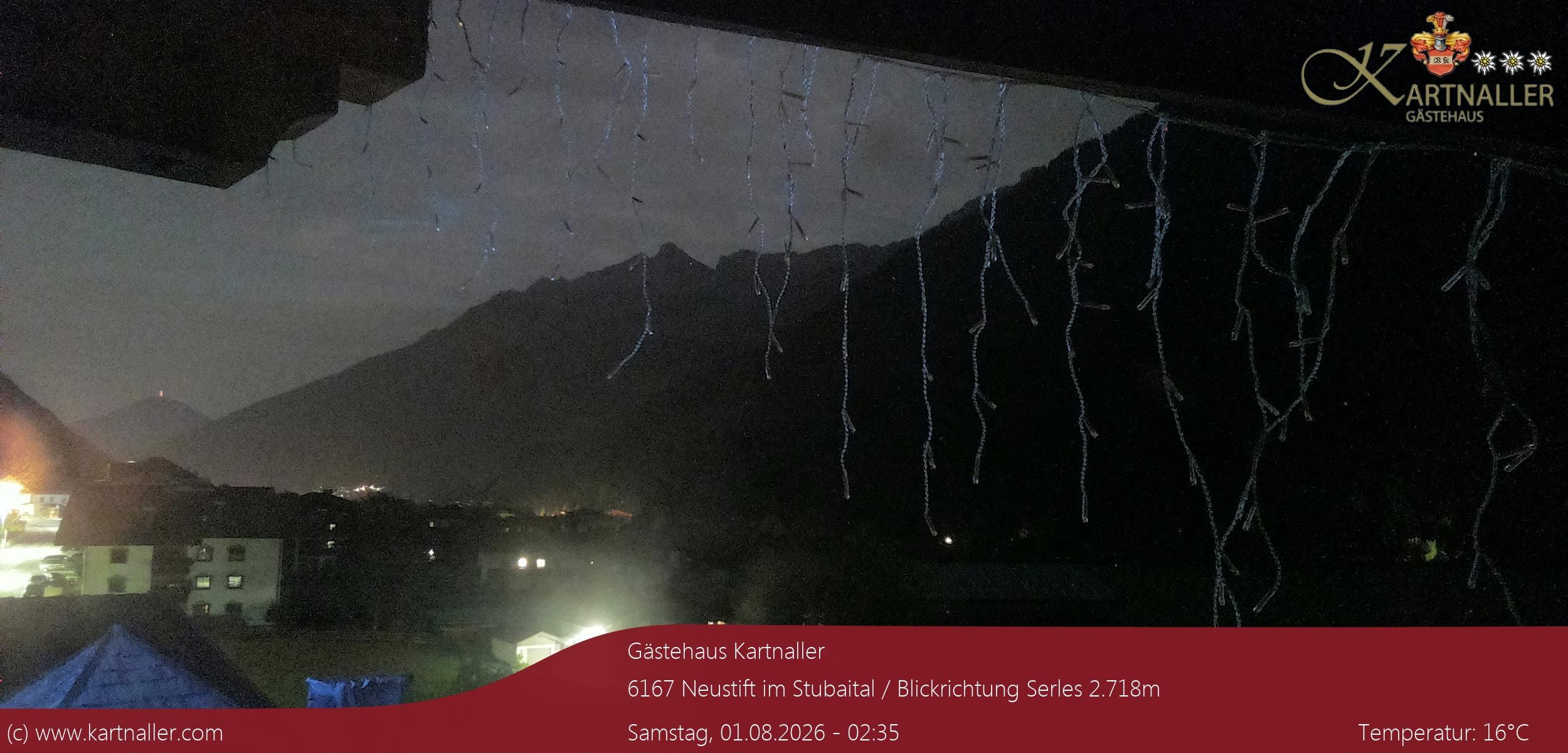 Archiv Foto Webcam Blick Neustift und Serles / Stubaital
