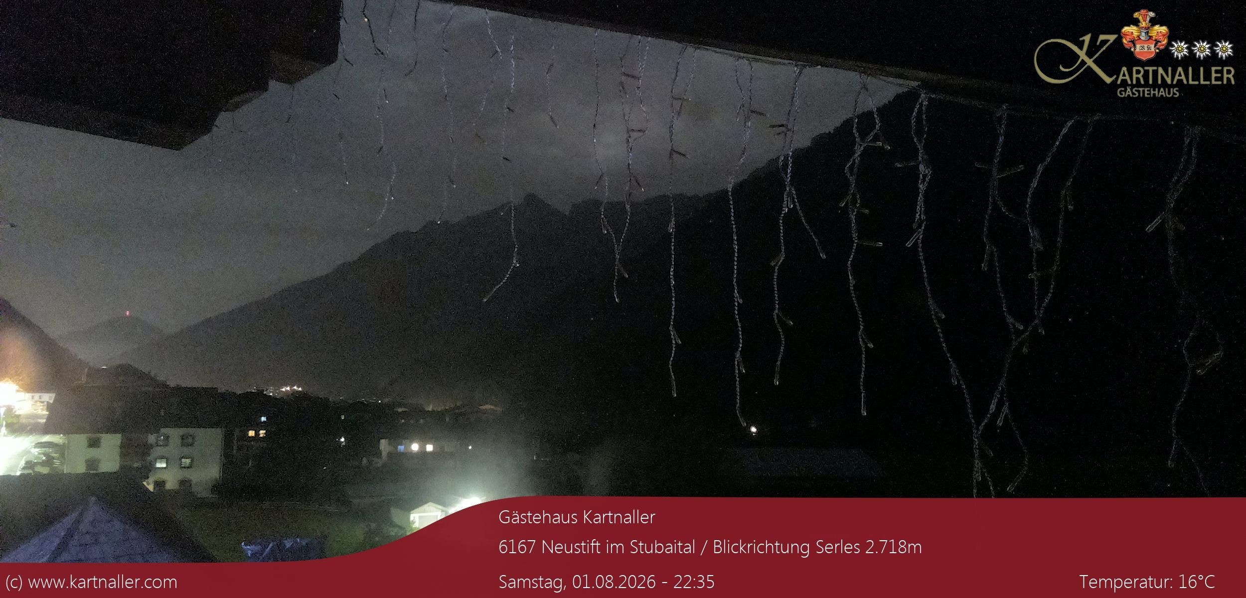 Archiv Foto Webcam Blick Neustift und Serles / Stubaital