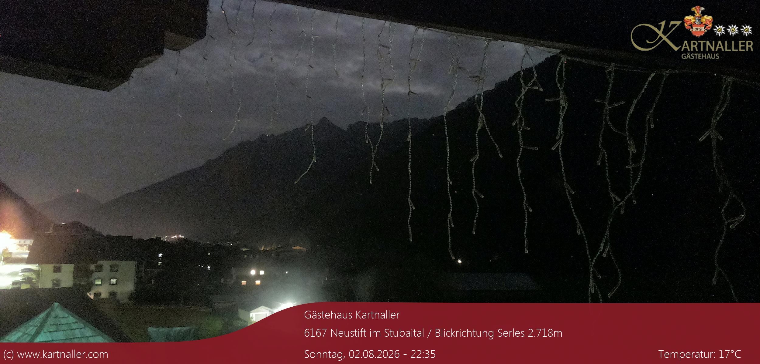 Archived image Webcam View to Neustift and Serles