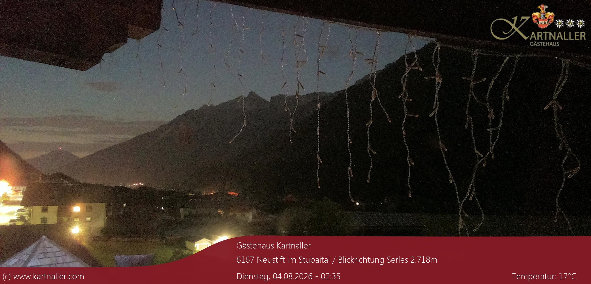 Archiv Foto Webcam Blick Neustift und Serles / Stubaital