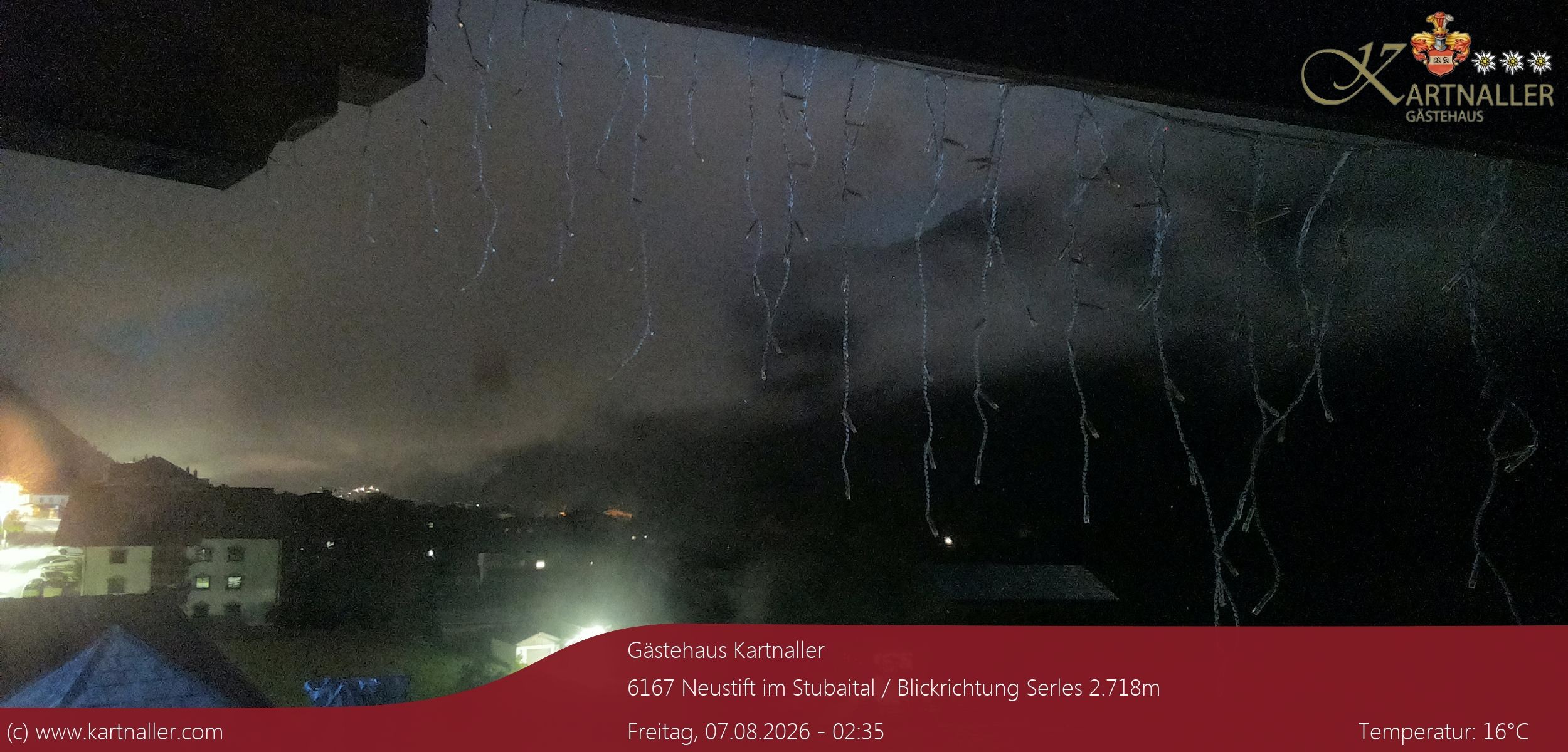 Archiv Foto Webcam Blick Neustift und Serles / Stubaital