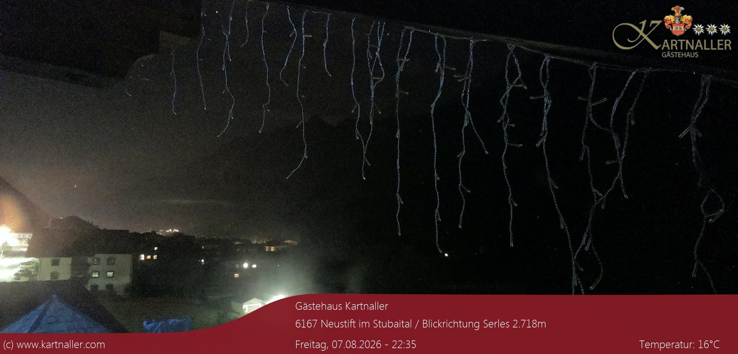 Archived image Webcam View to Neustift and Serles