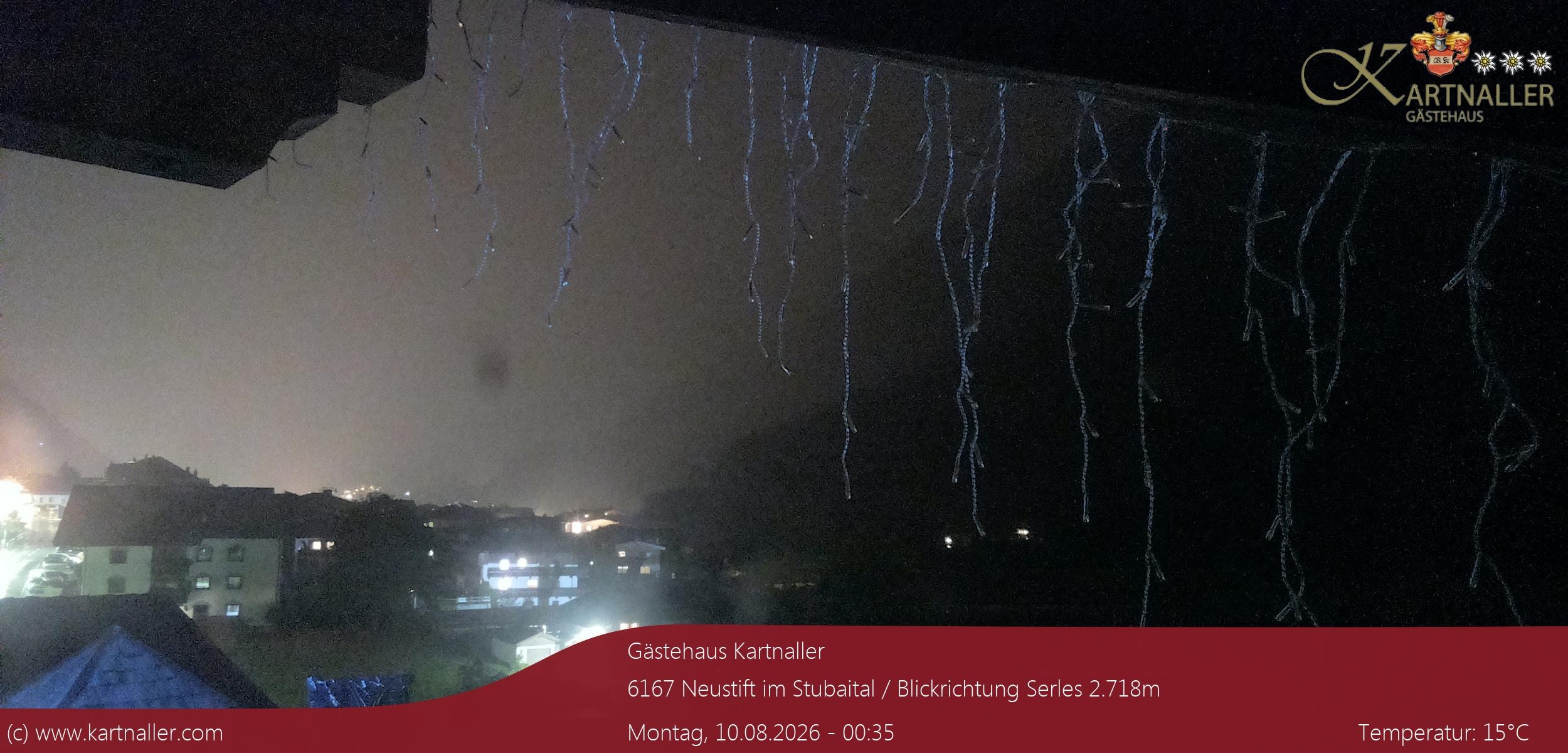 Archiv Foto Webcam Blick Neustift und Serles / Stubaital