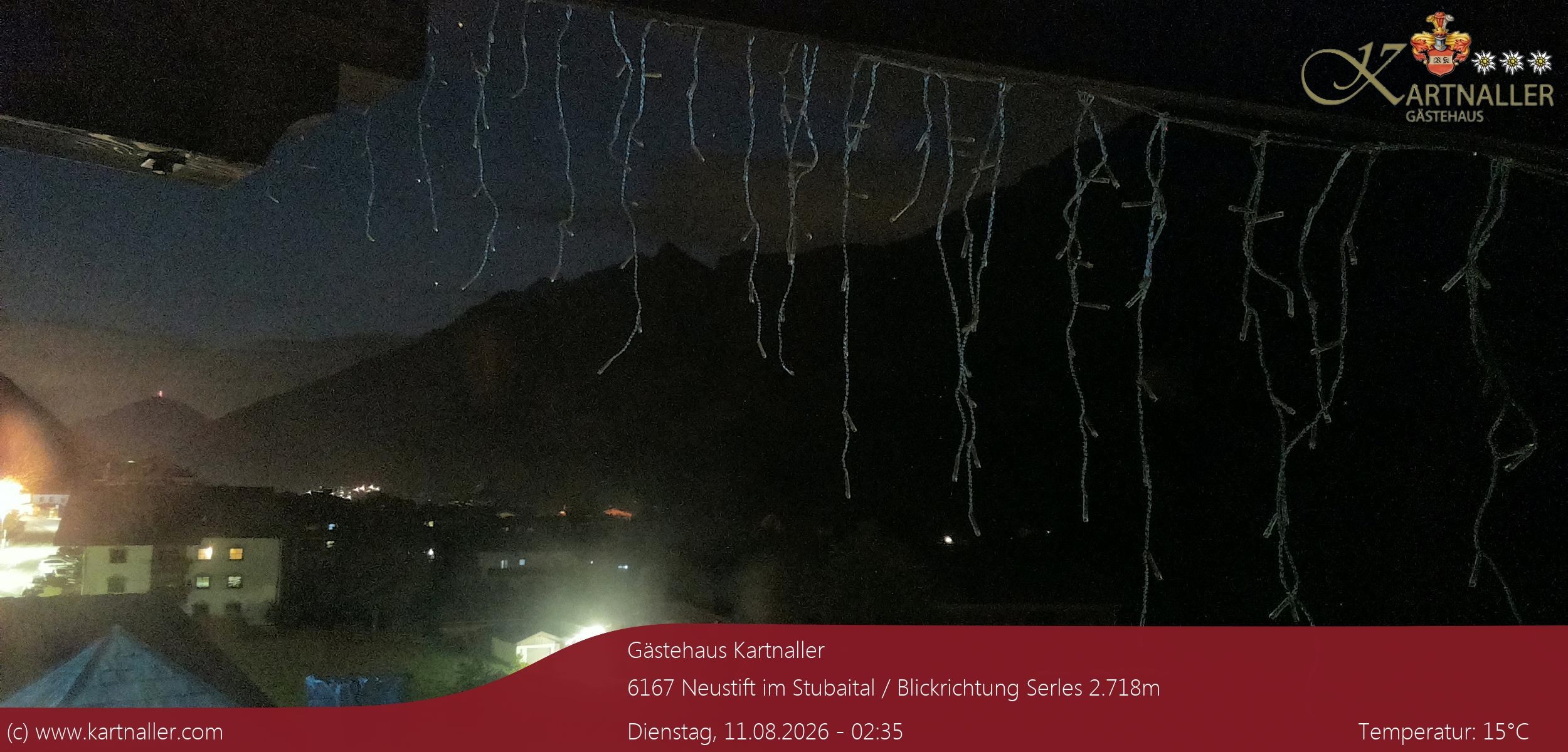 Archiv Foto Webcam Blick Neustift und Serles / Stubaital