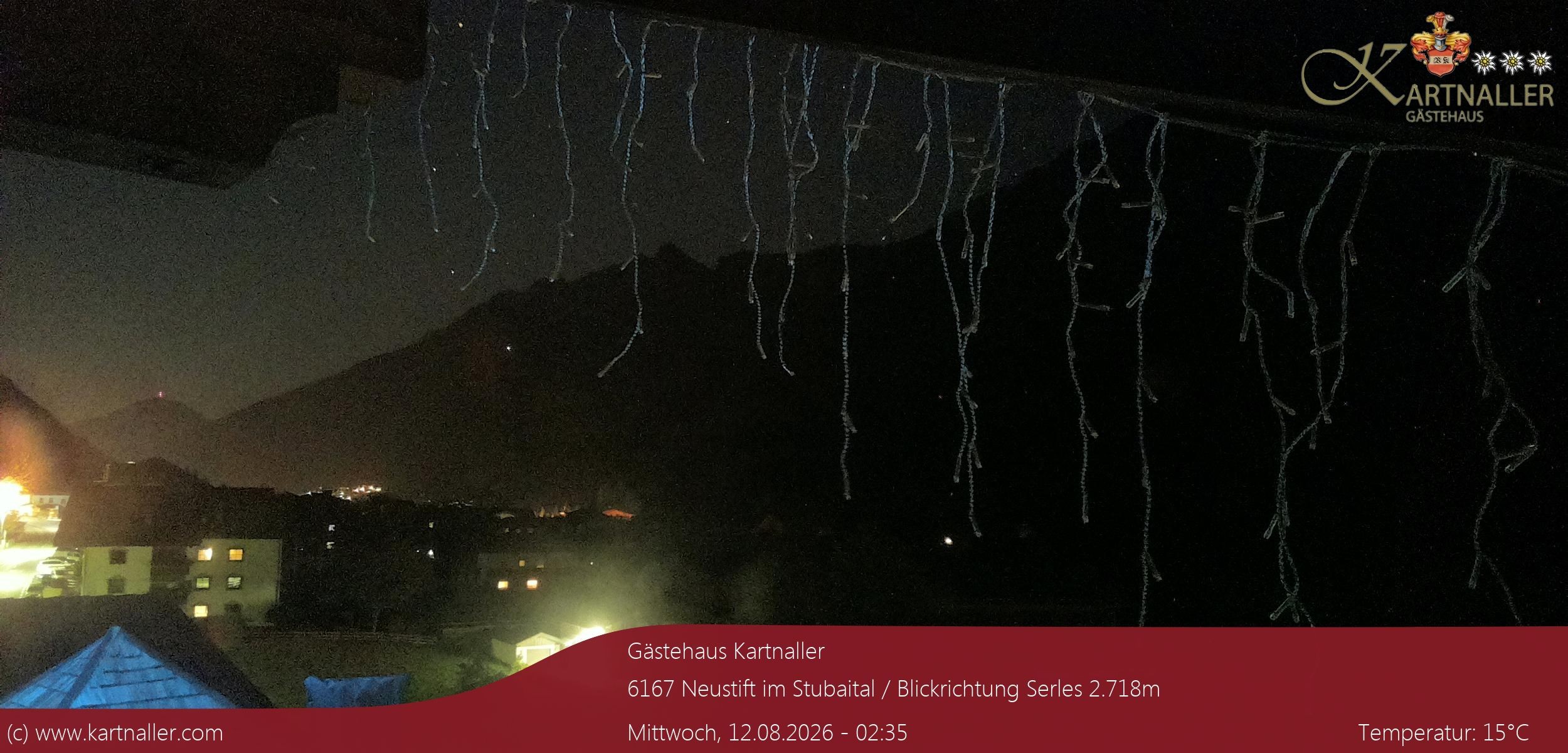 Archived image Webcam View to Neustift and Serles