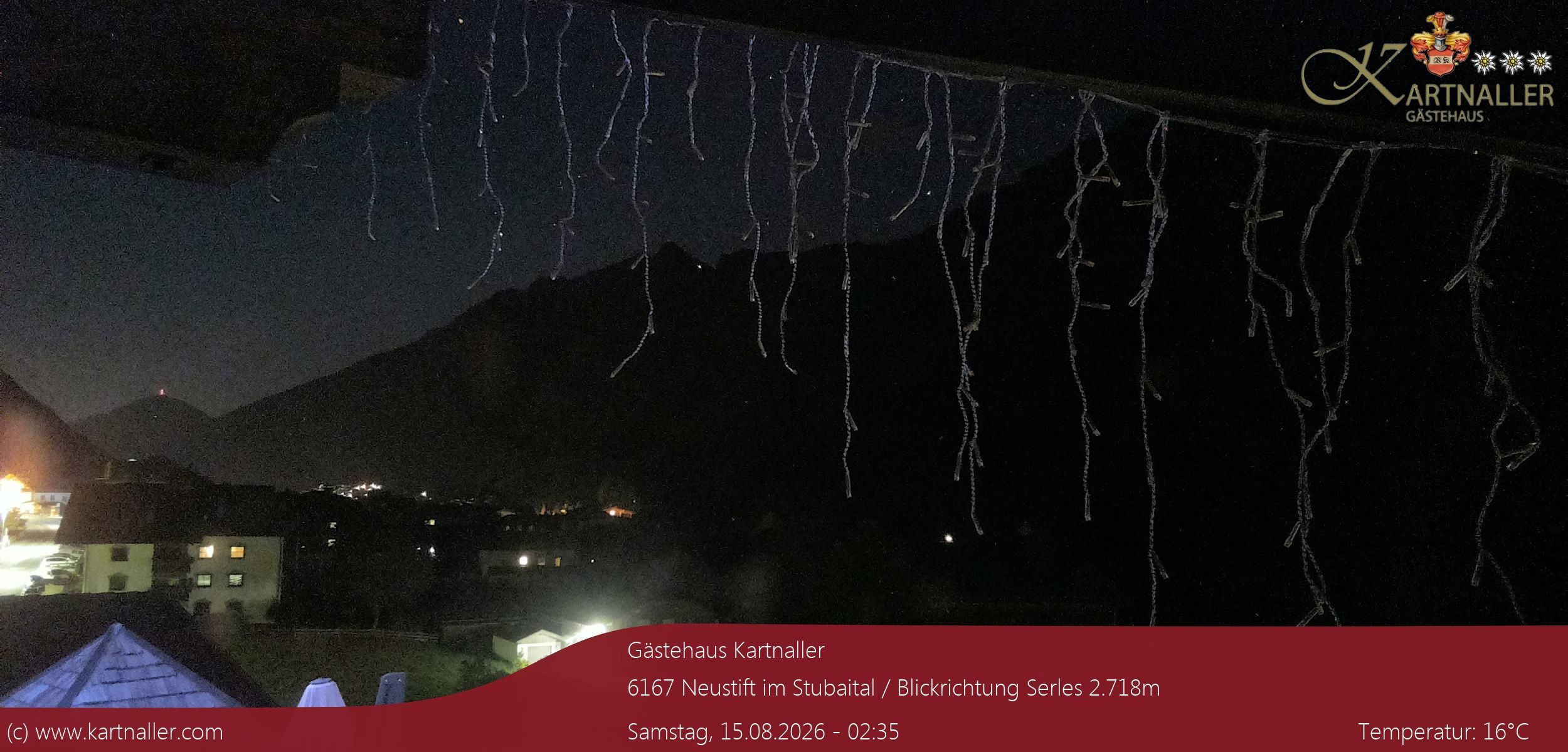 Archiv Foto Webcam Blick Neustift und Serles / Stubaital