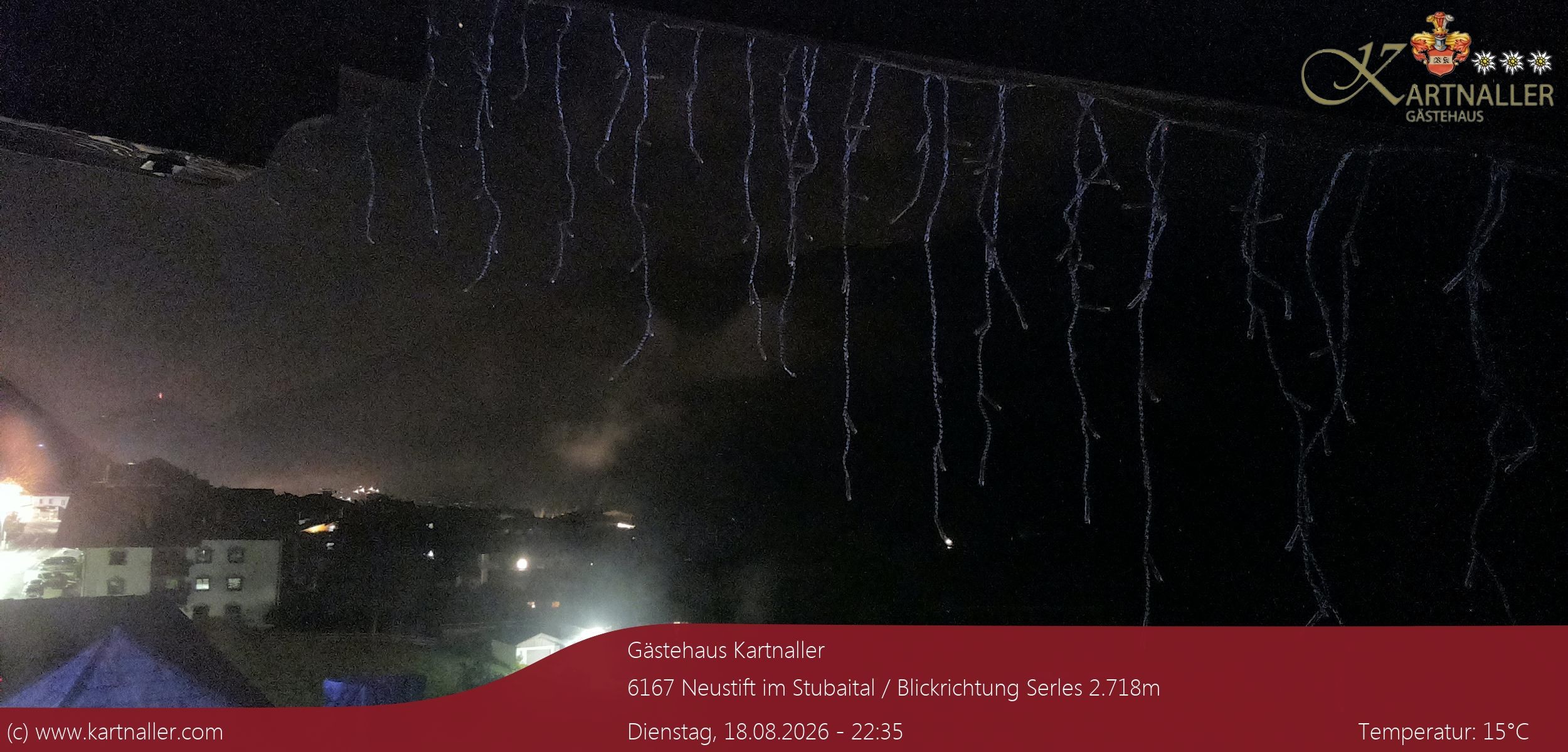 Archived image Webcam View to Neustift and Serles