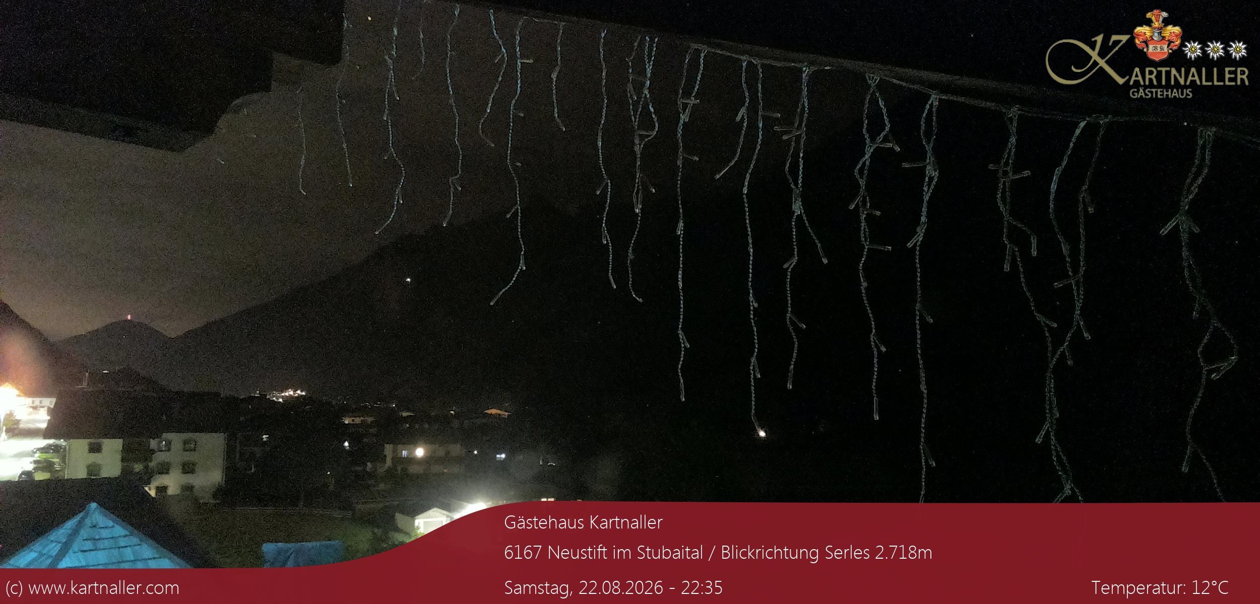 Archived image Webcam View to Neustift and Serles