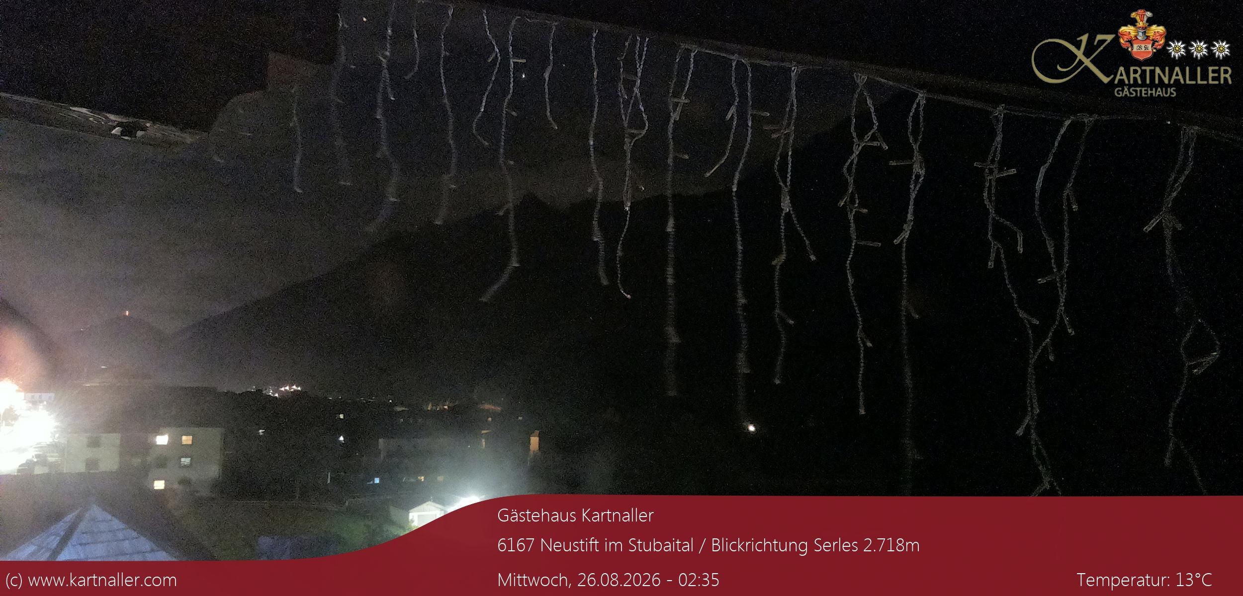 Archiv Foto Webcam Blick Neustift und Serles / Stubaital